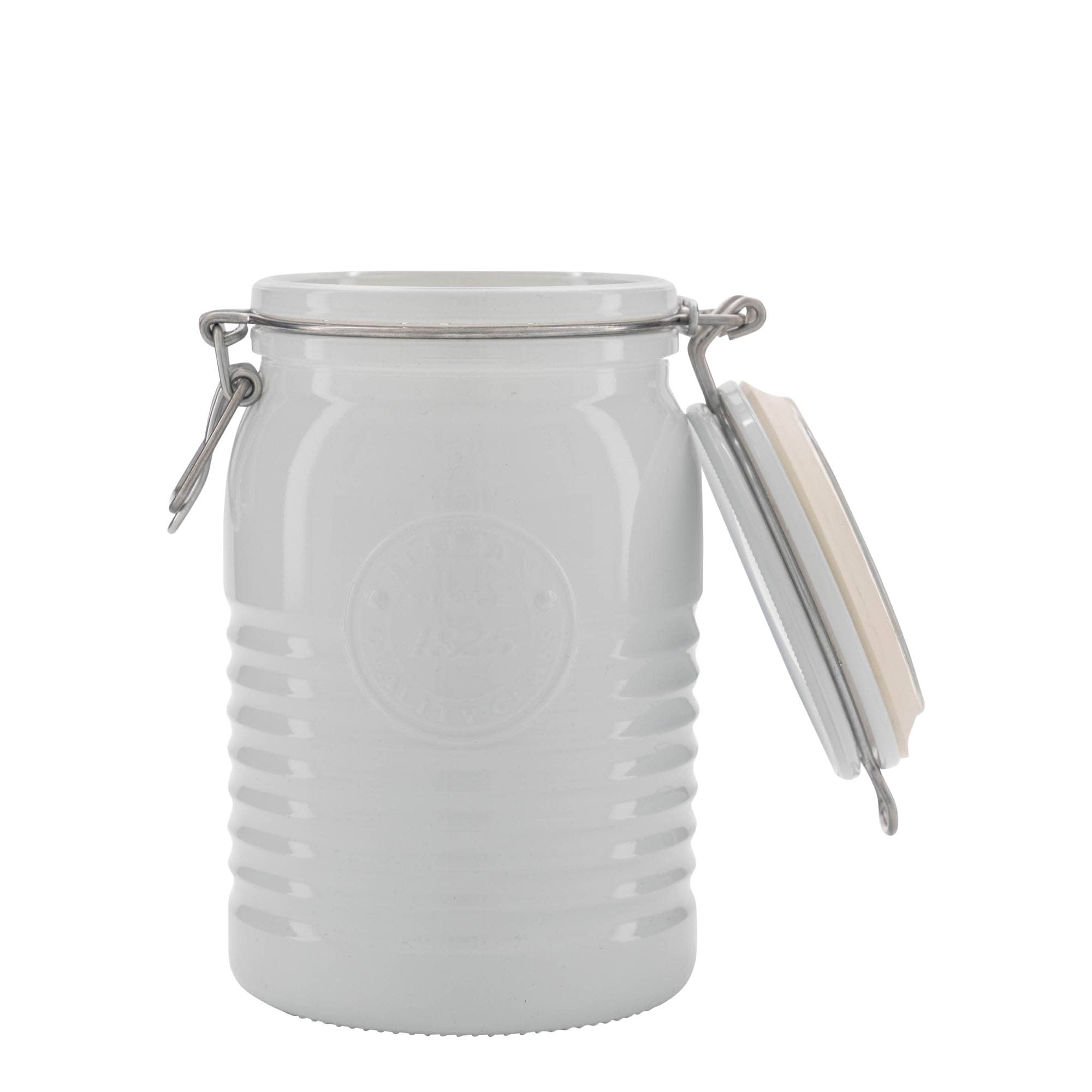 1000 ml буркан с клипс „Officina 1825“, бял, затваряне: капак с клипс