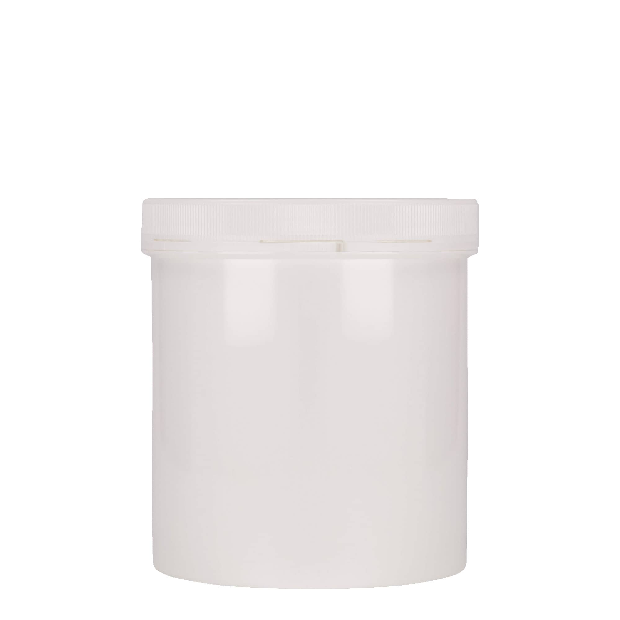 1000 ml пластмасова кутия „Securilock“, PP, бяла, затваряне: винтова капачка