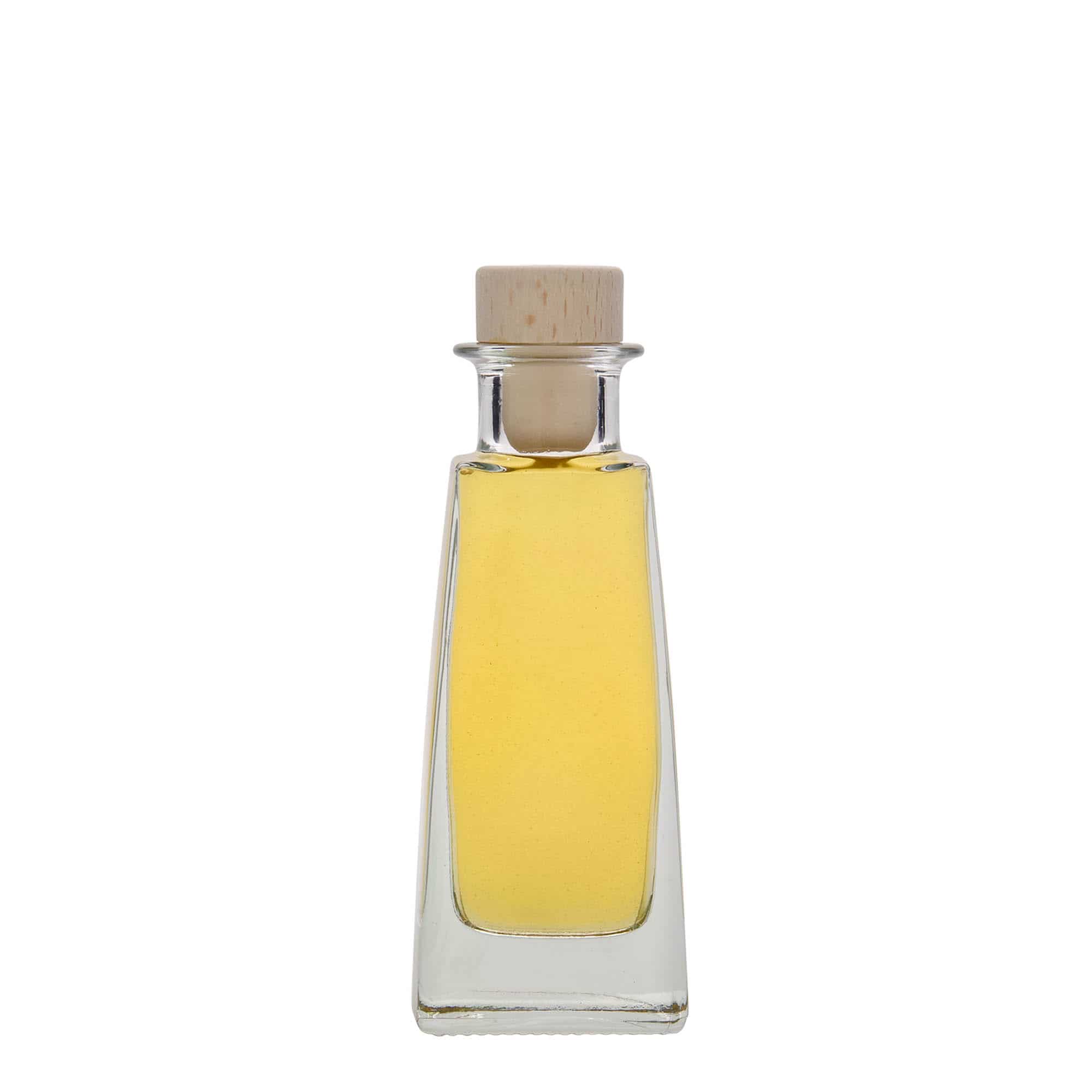 100 ml стъклена бутилка „Timmy“, правоъгълна, затваряне: коркова тапа
