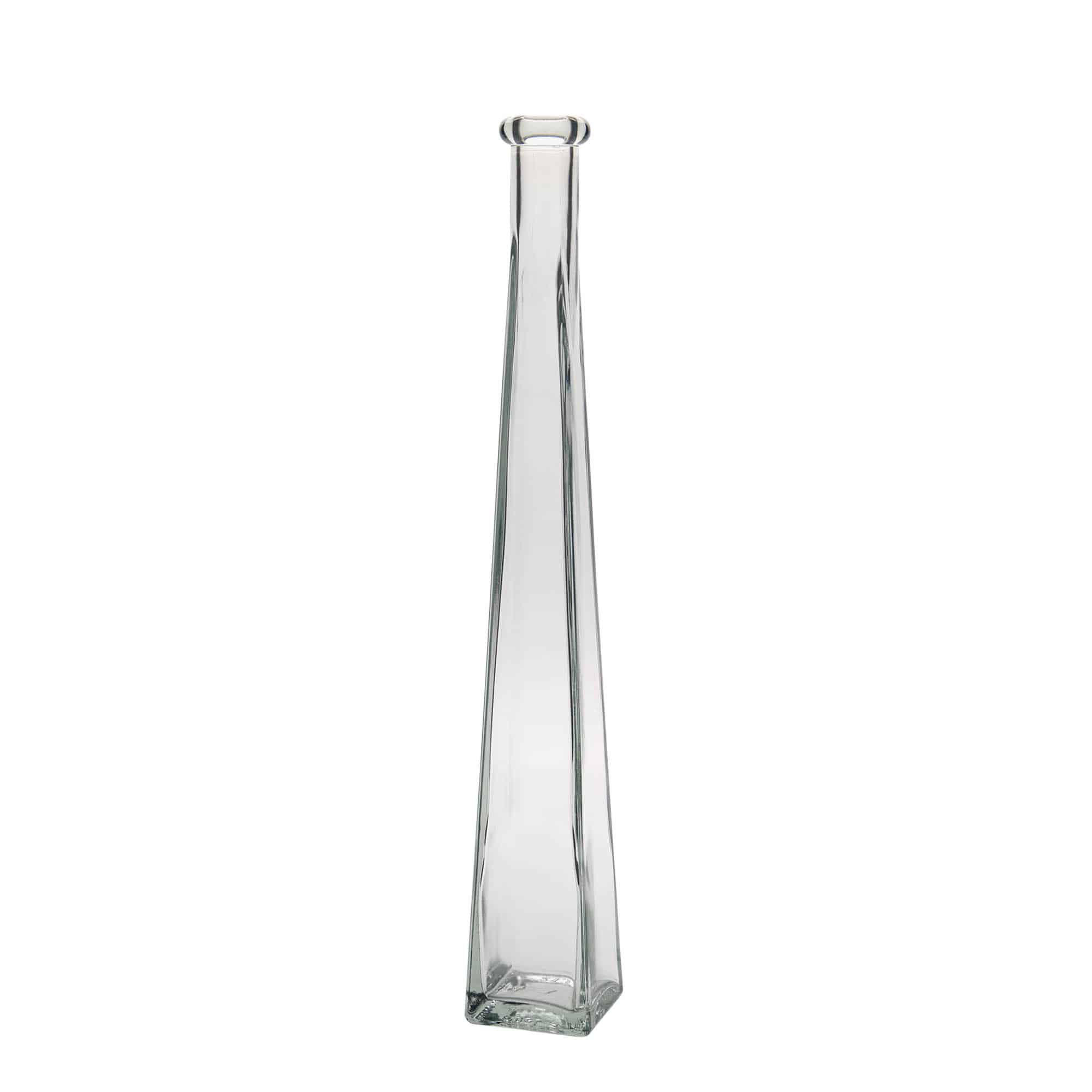 200 ml стъклена бутилка „Dama Quadrato“, квадратна, затваряне: коркова тапа