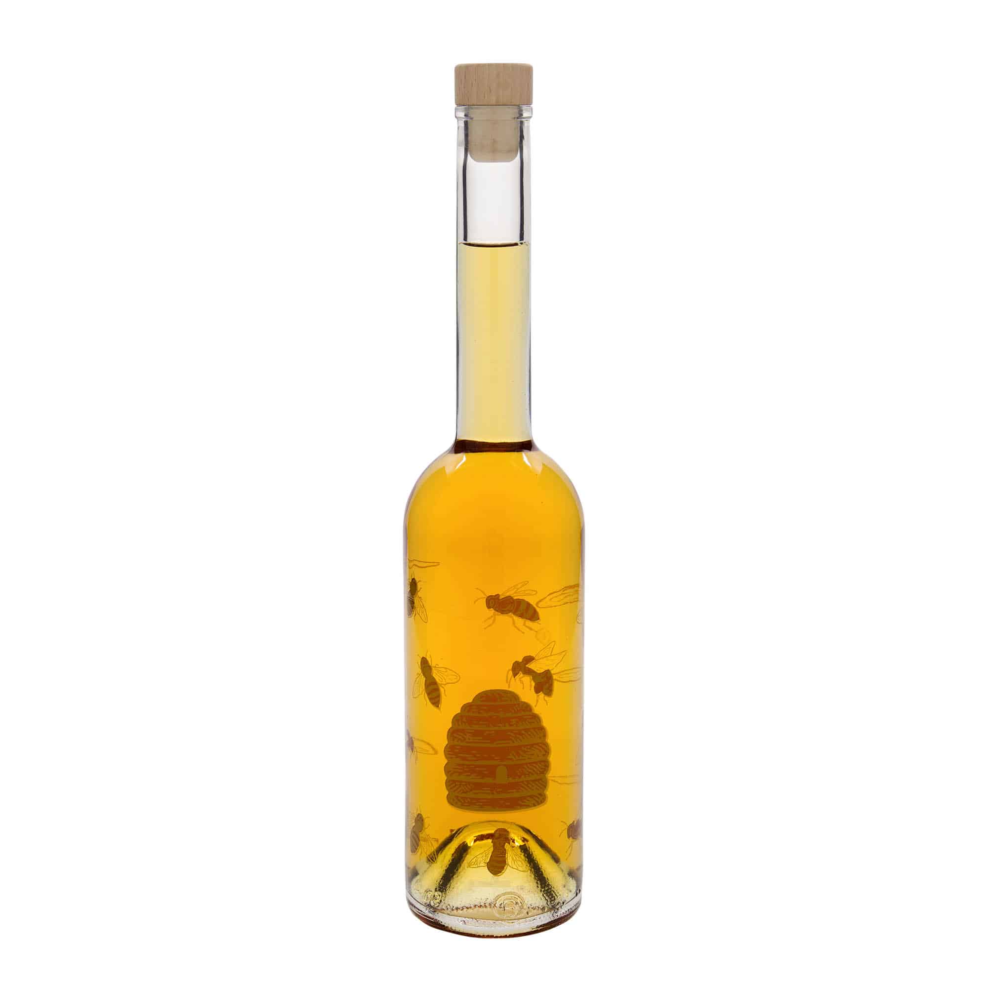 500 ml стъклена бутилка „Опера“, мотив: пчели, затваряне: коркова тапа