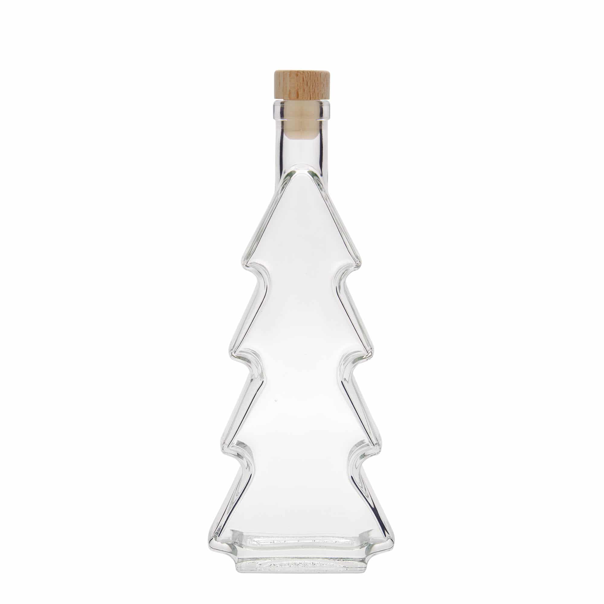 350 ml стъклена бутилка „Коледна елха“, затваряне: коркова тапа