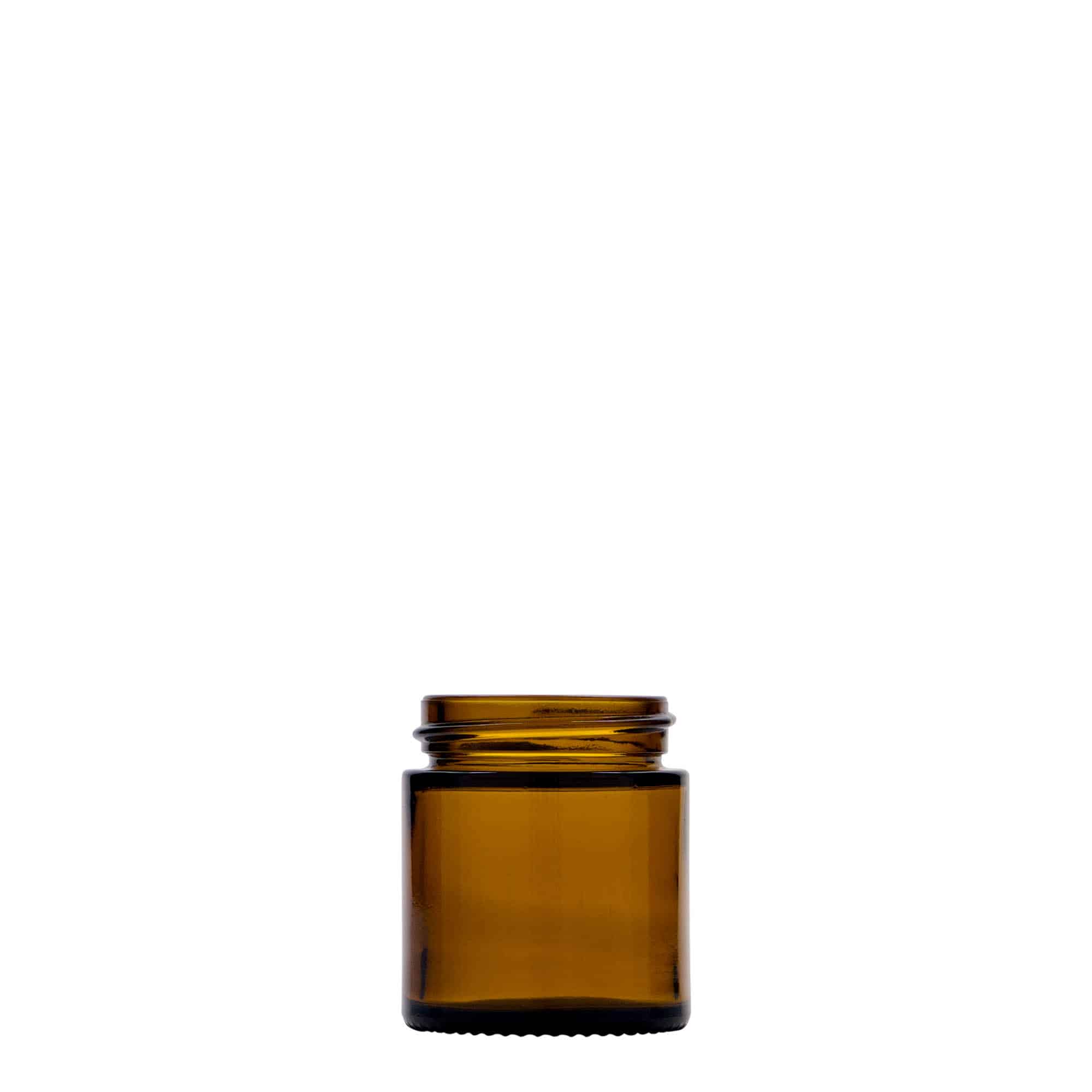 30 ml бурканче за козметични продукти „Brown Line“, стъклено, кафяво, затваряне: винтова капачка 30 ml бурканче за козметични продукти „Brown Line“, стъклено, кафяво, затваряне: винтова капачка