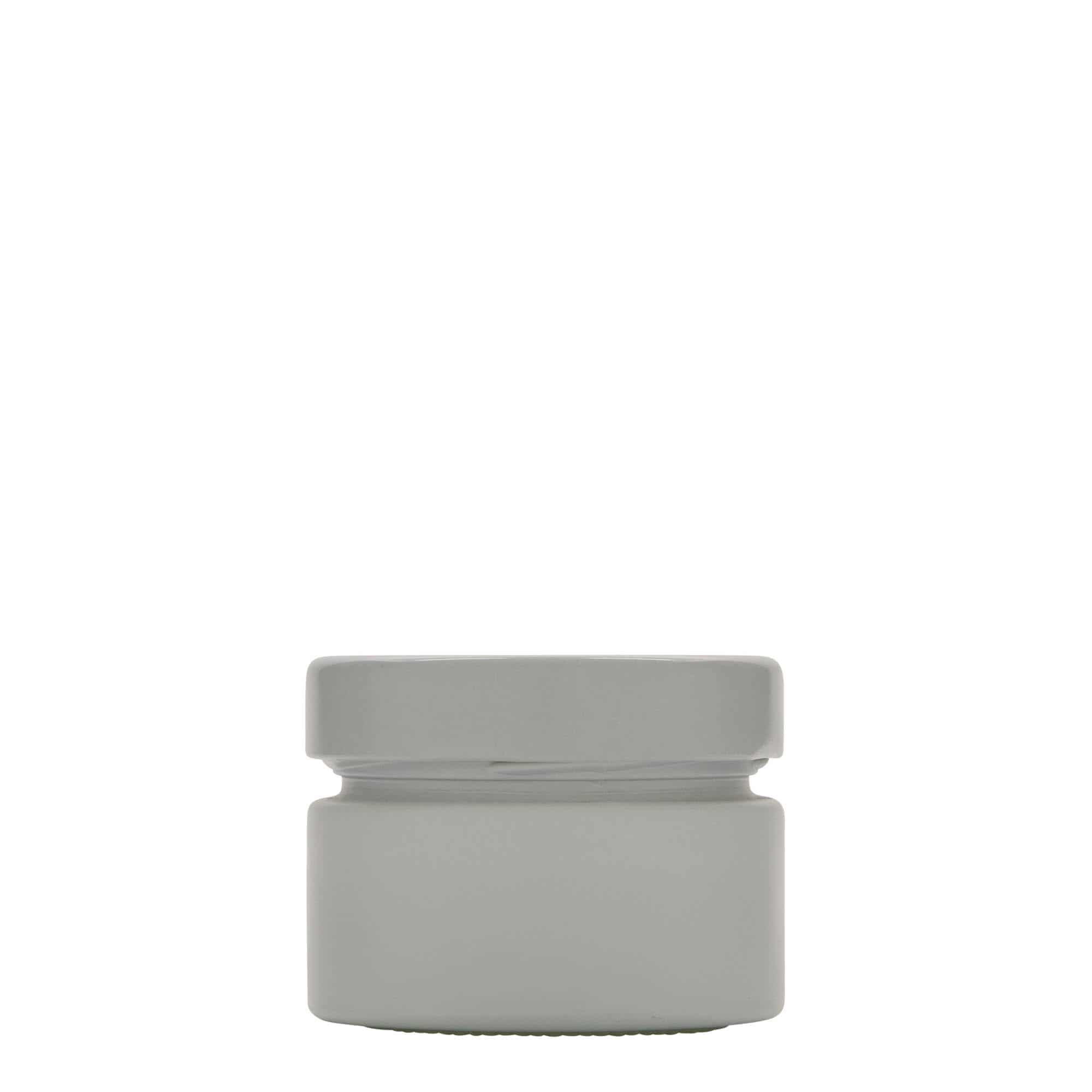 130 ml кръгъл буркан „Aurora“, бял, затваряне: дълбок винтов капак Deep-Twist-Off (DTO 66)