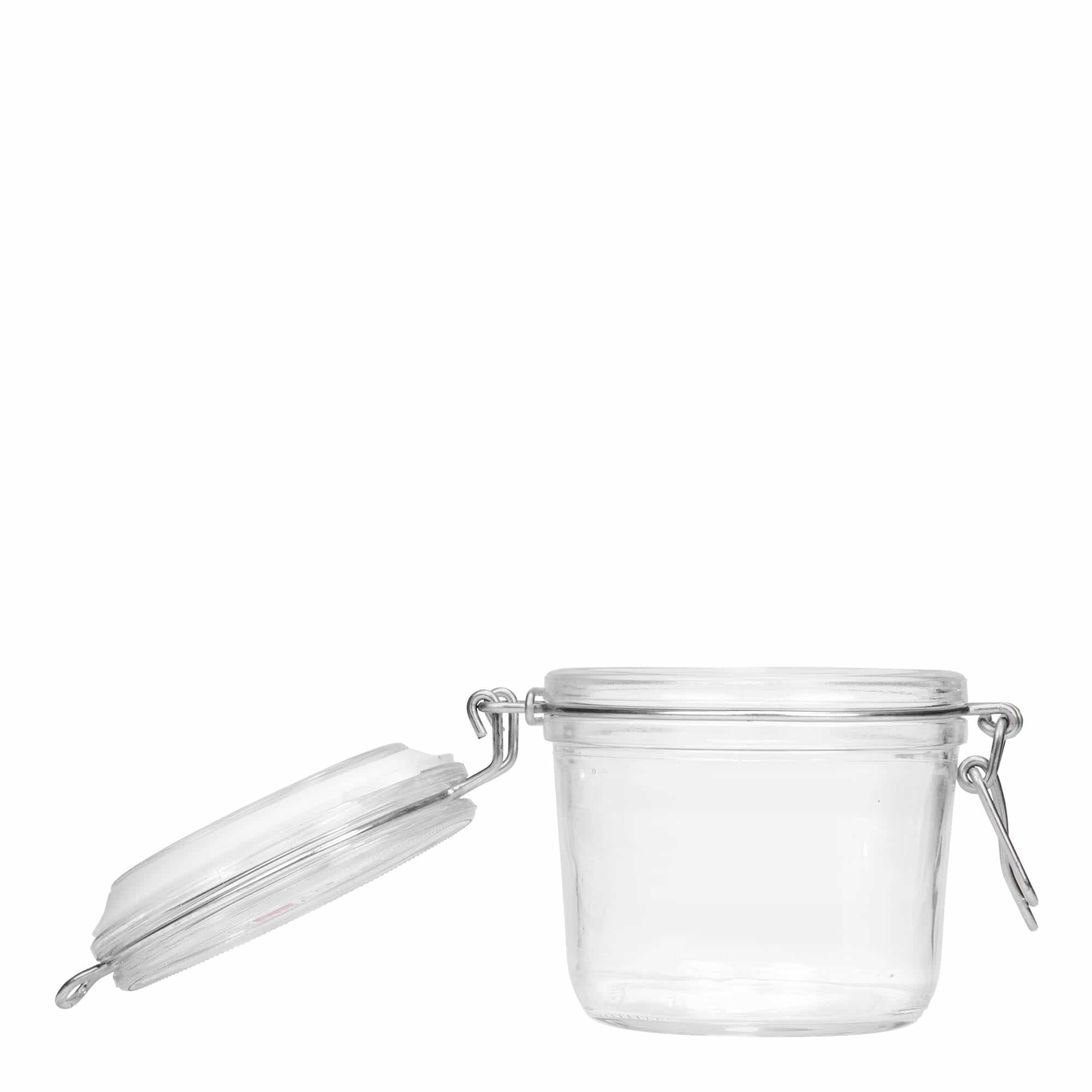 350 мл стъклен буркан с метален капак 'Fido', отвор: метален капак с телена закопчалка 350 мл стъклен буркан с метален капак 'Fido', отвор: метален капак с телена закопчалка
