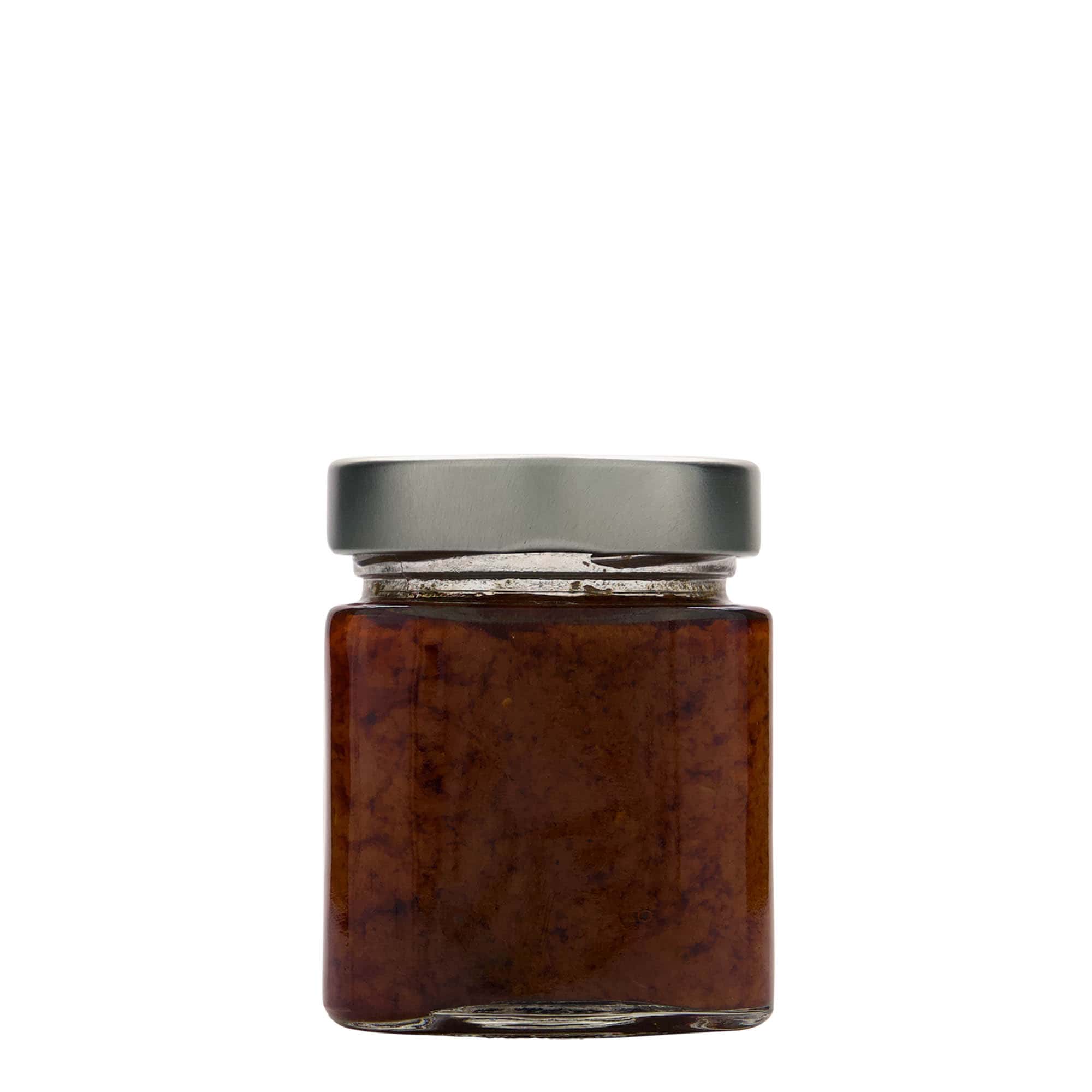 212 мл квадратна стъклена бутилка 'Икар', отвор: Deep-Twist-Off (DTO 63)