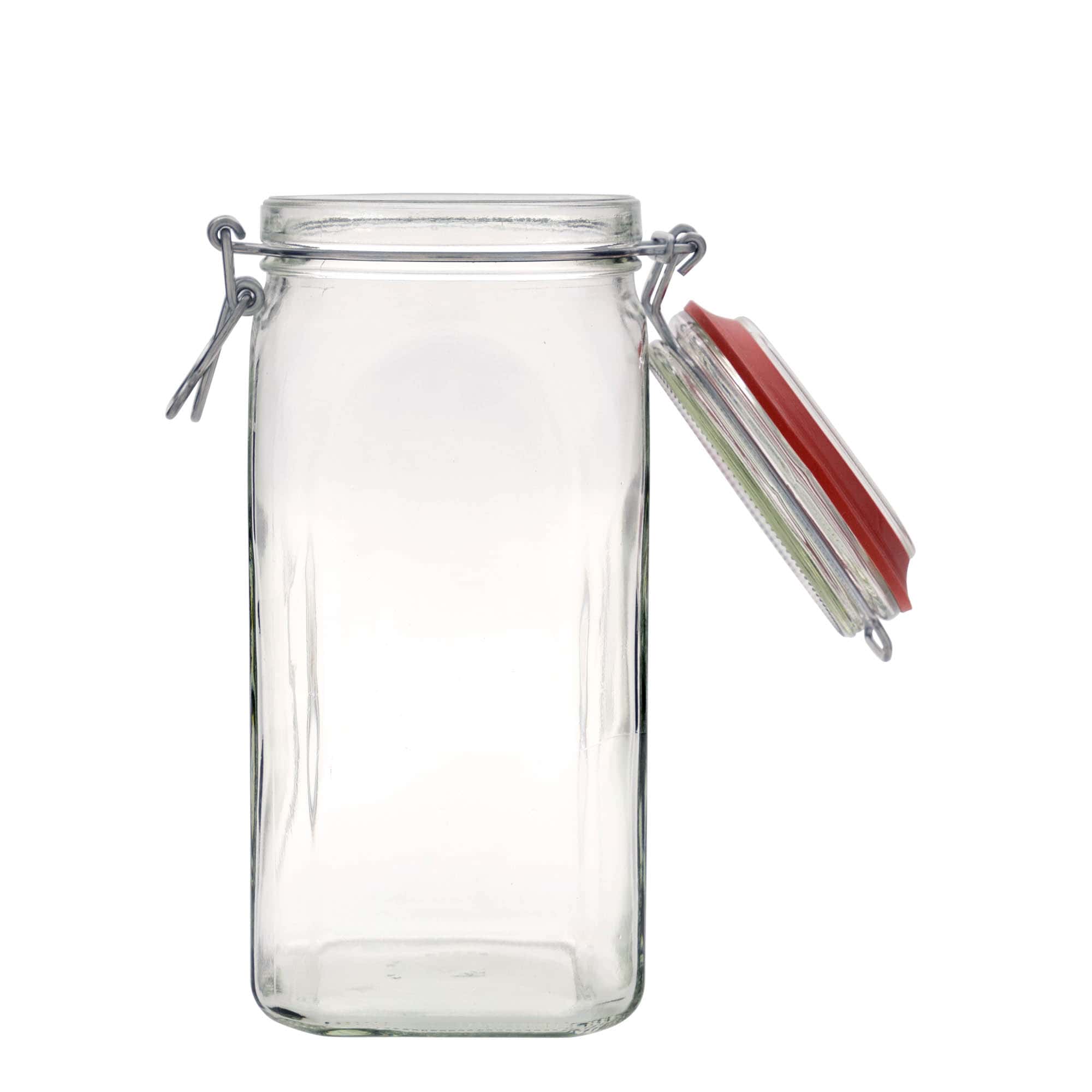 1540 ml буркан с клипс, квадратен, затваряне: капак с клипс