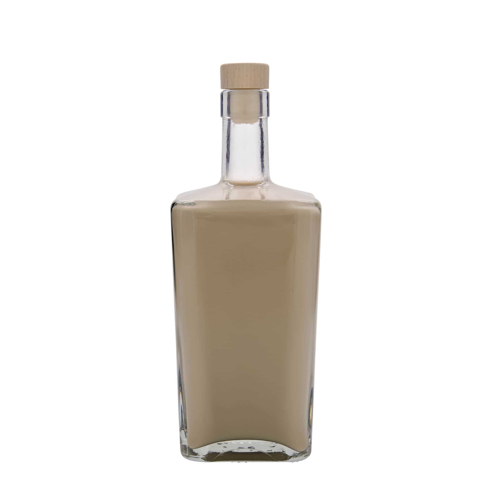 700 ml стъклена бутилка „Коледа“, квадратна, затваряне коркова тапа
