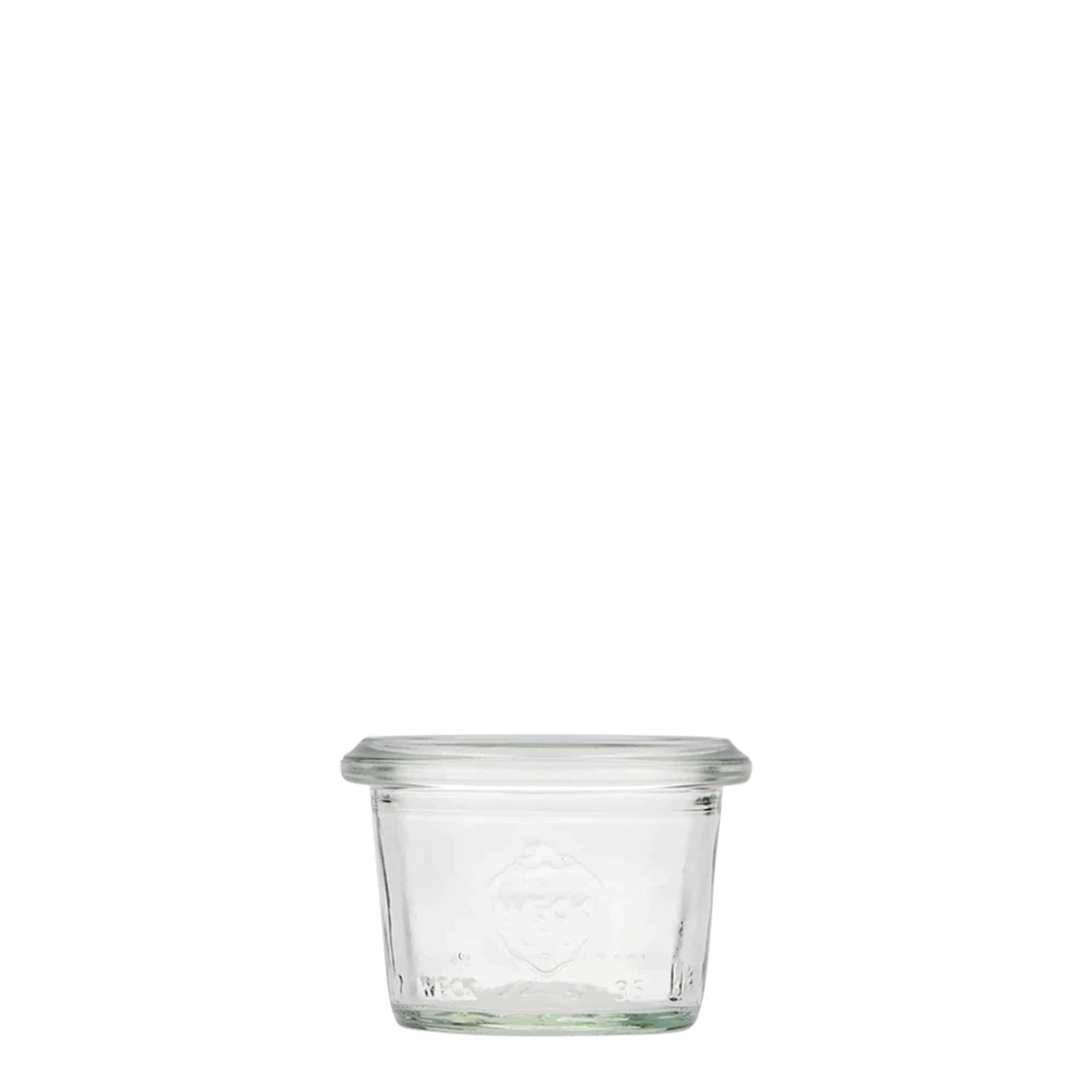 35 ml буркан с широк отвор WECK, затваряне: заоблен ръб