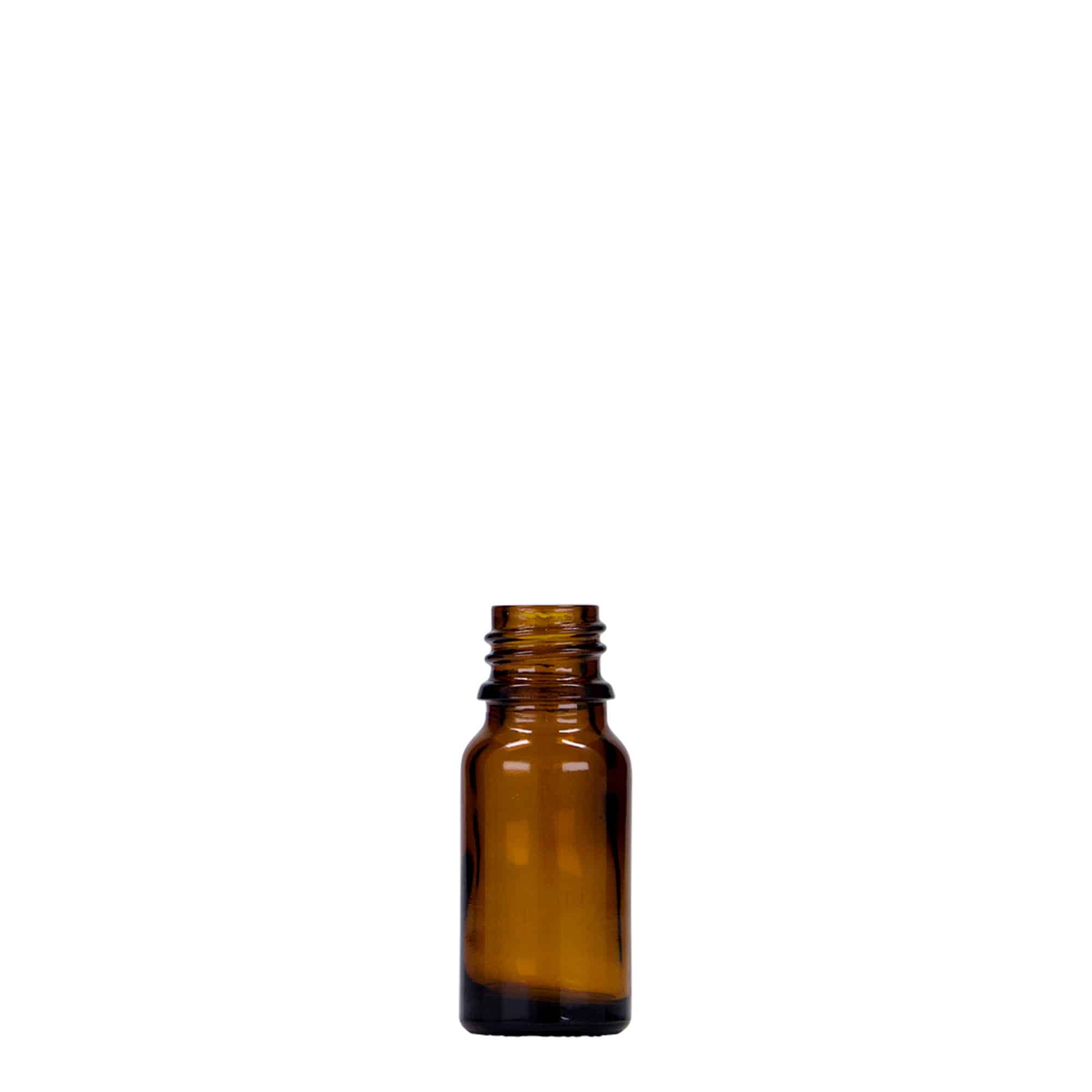 10 ml бутилка за лекарства, стъклена, кафява, затваряне: винтова капачка с резба DIN 18 10 ml бутилка за лекарства, стъклена, кафява, затваряне: винтова капачка с резба DIN 18