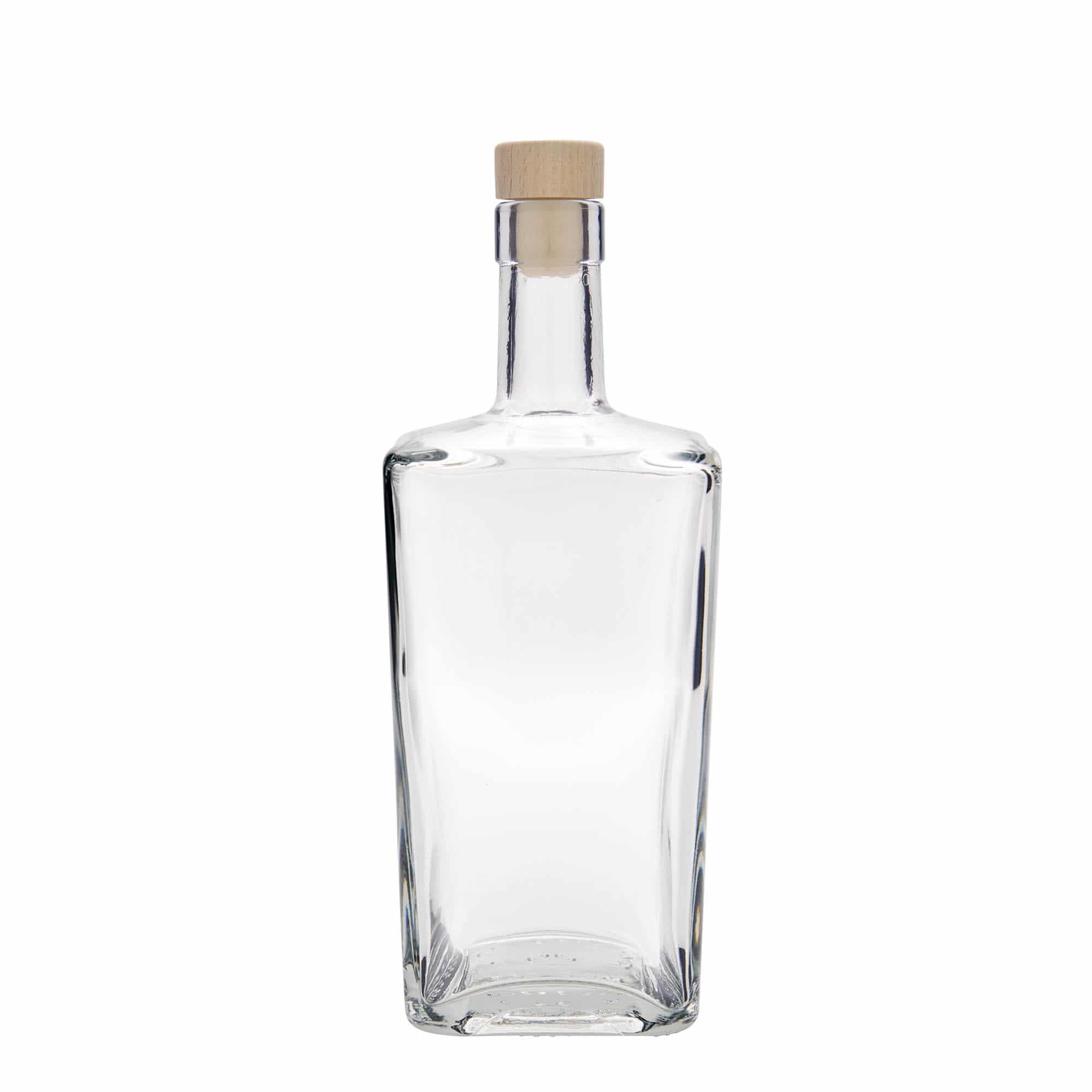 700 ml стъклена бутилка „Коледа“, квадратна, затваряне коркова тапа