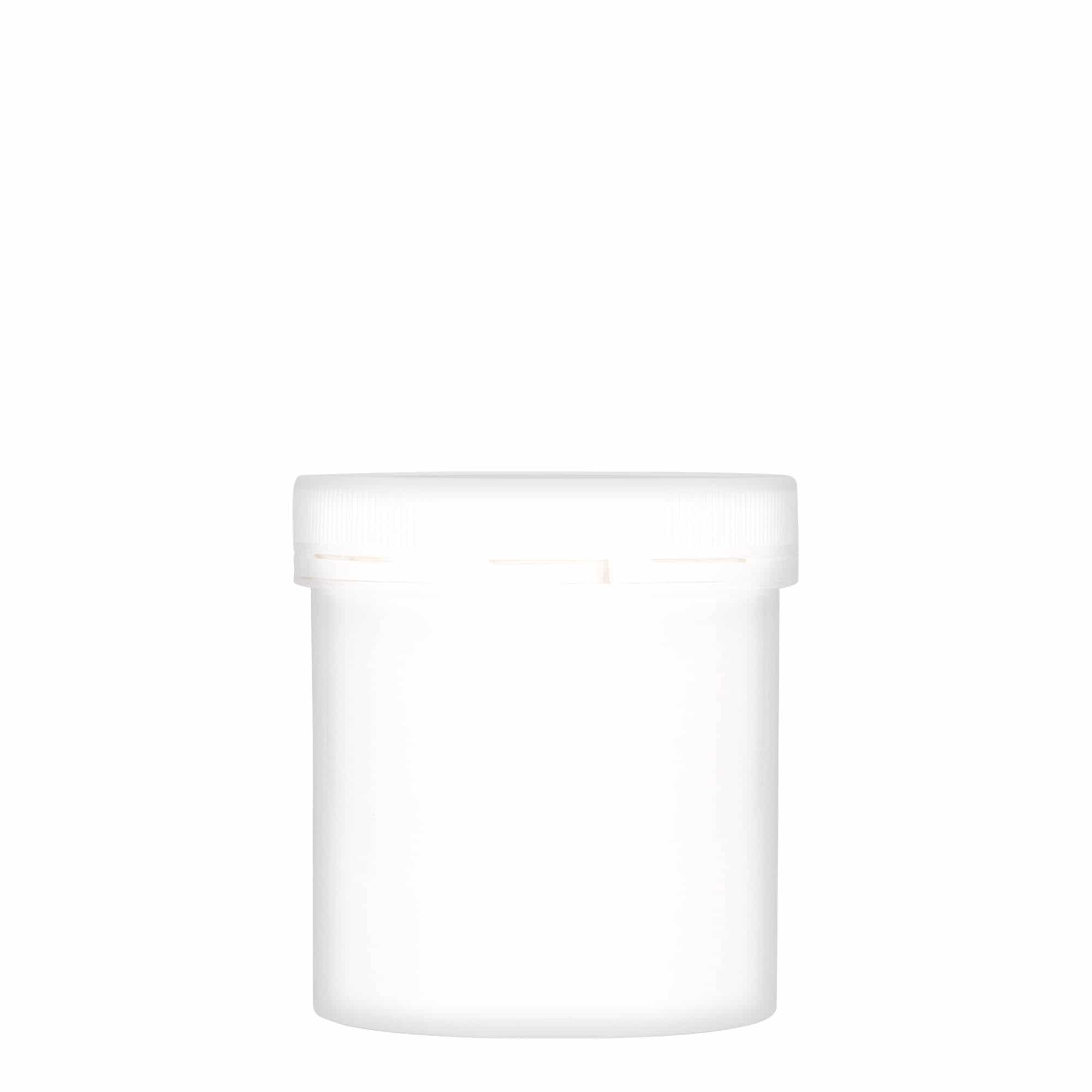 250 ml пластмасова кутия „Securilock“, PP, бяла, затваряне: винтова капачка