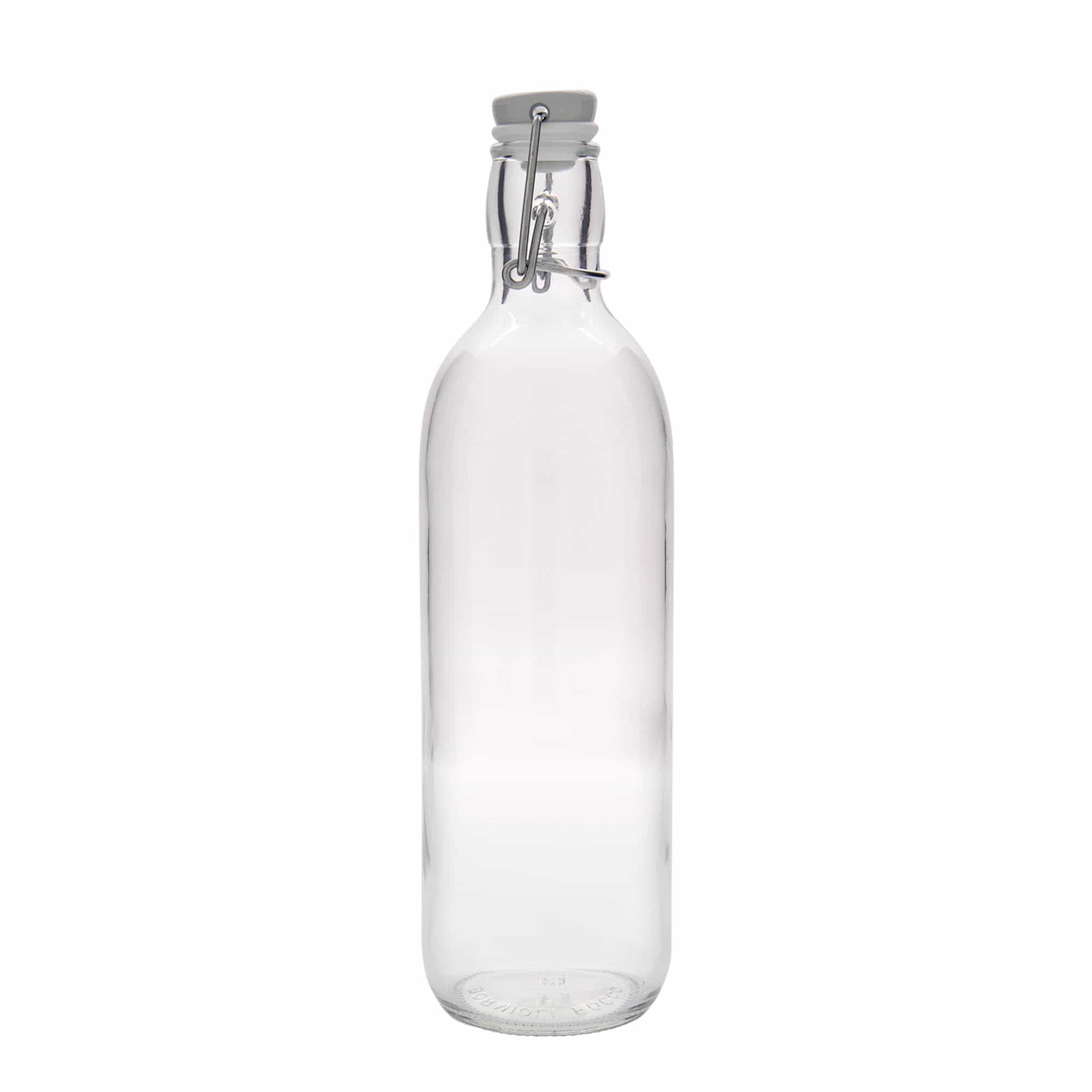 1000 ml стъклена бутилка „Emilia“, затваряне: тапа с клипс
