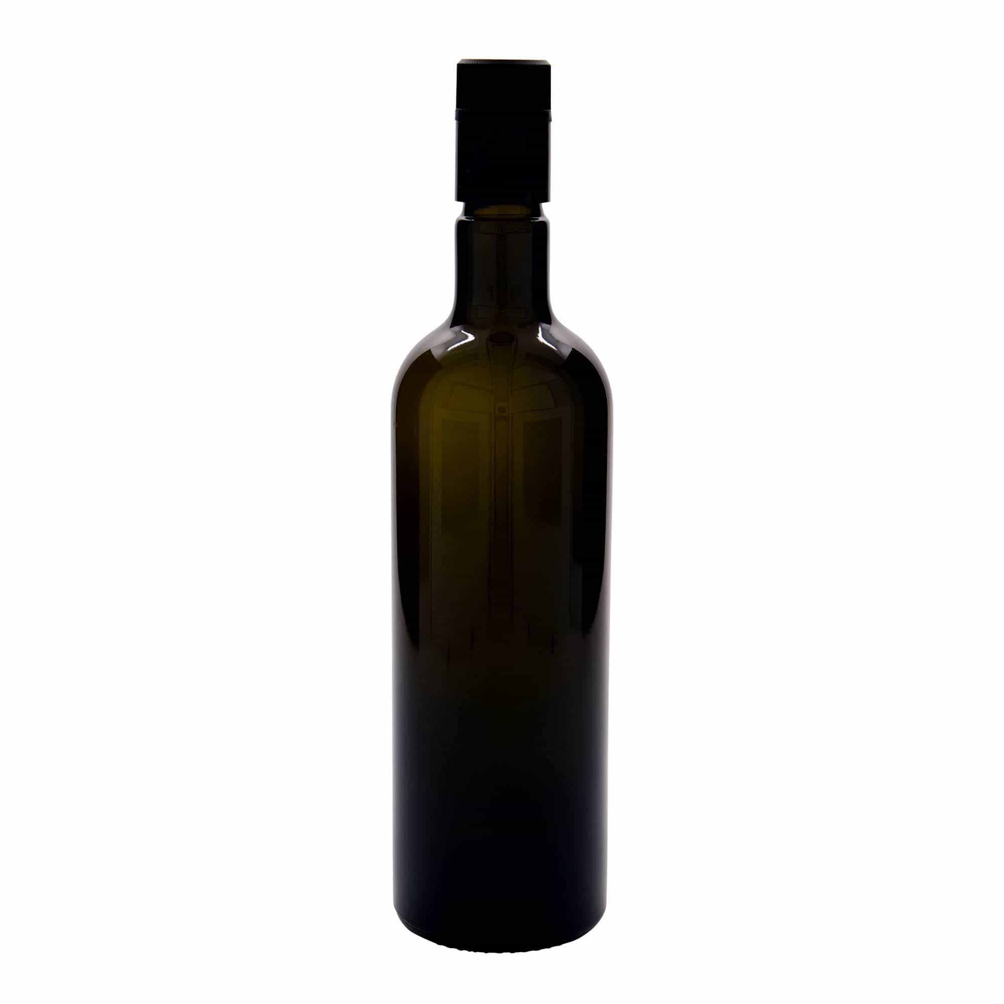 750 ml бутилка за оцет/олио „Willy New“, стъклена, антично зелено, затваряне: без възможност за повторно пълнене