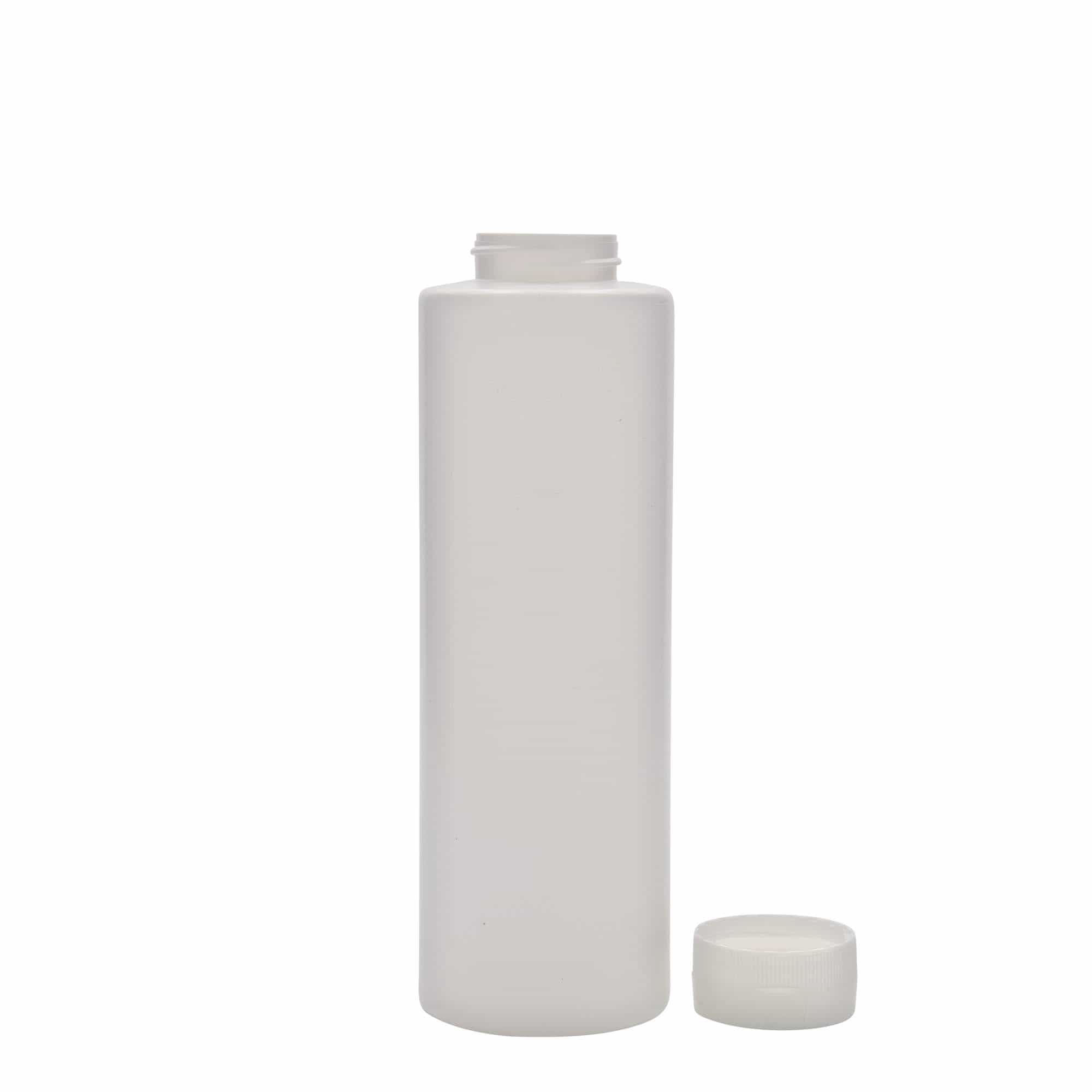 500 ml бутилка за сосове, LDPE пластмаса, бяла, затваряне: винтова капачка 38/400