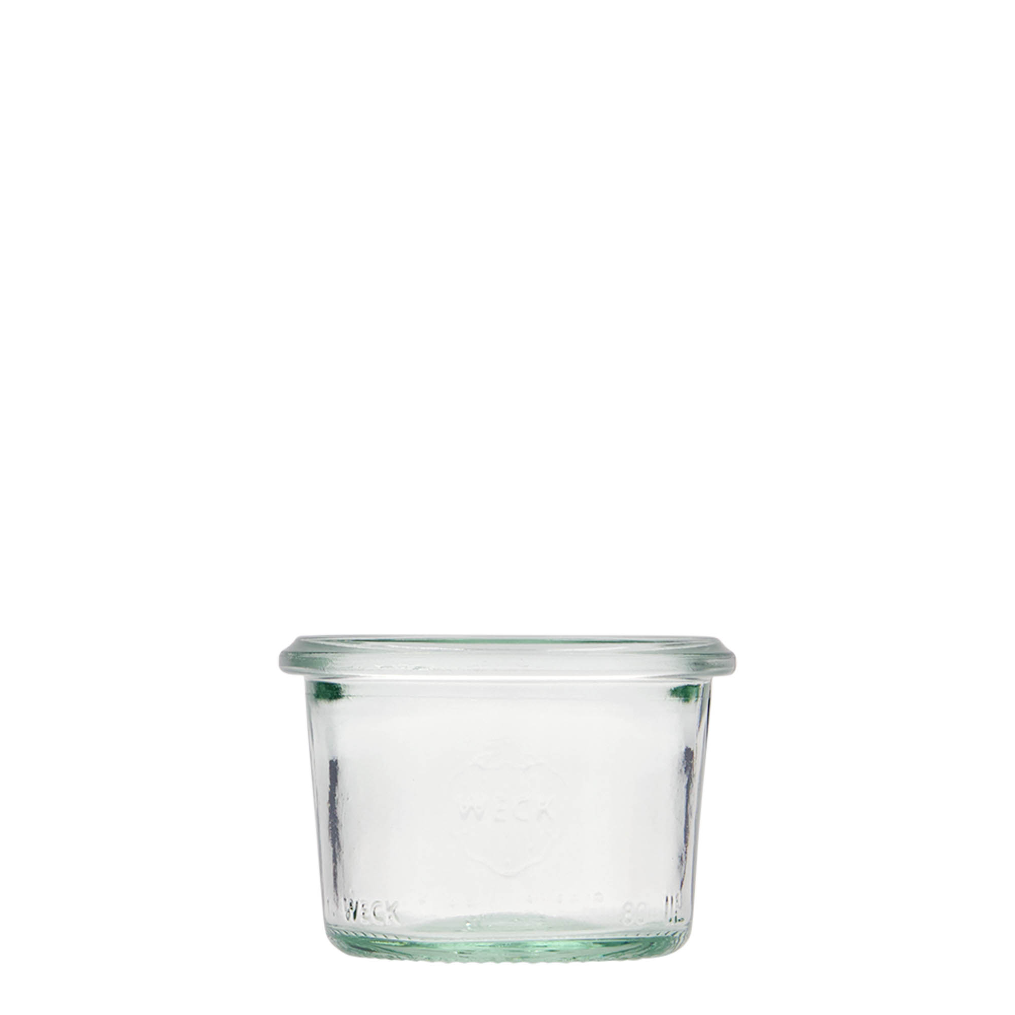 12x 80 ml стъклен буркан WECK с широко гърло със стъклен капак RR 60
