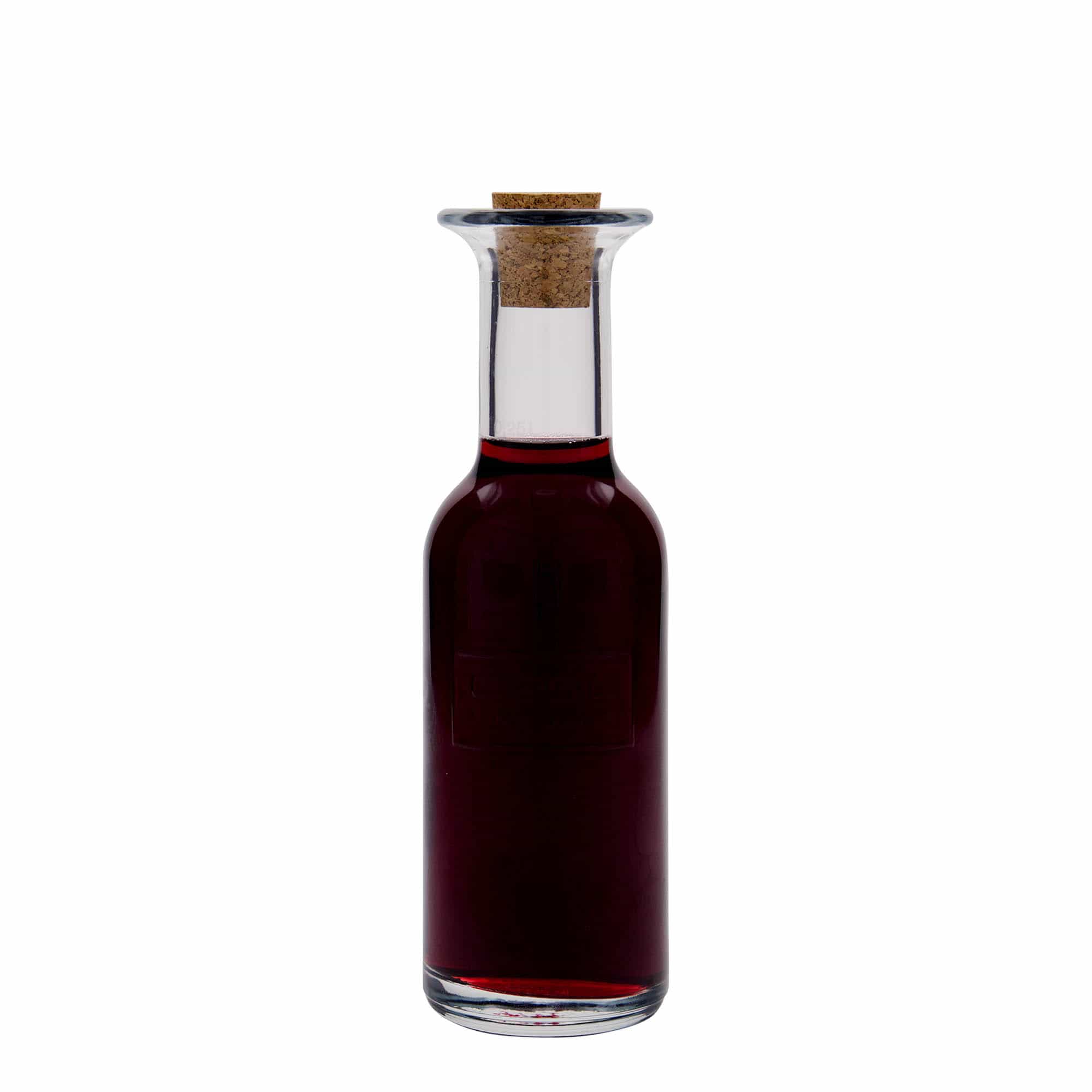 250 ml стъклена бутилка „Optima Fine Wine“, затваряне: коркова тапа