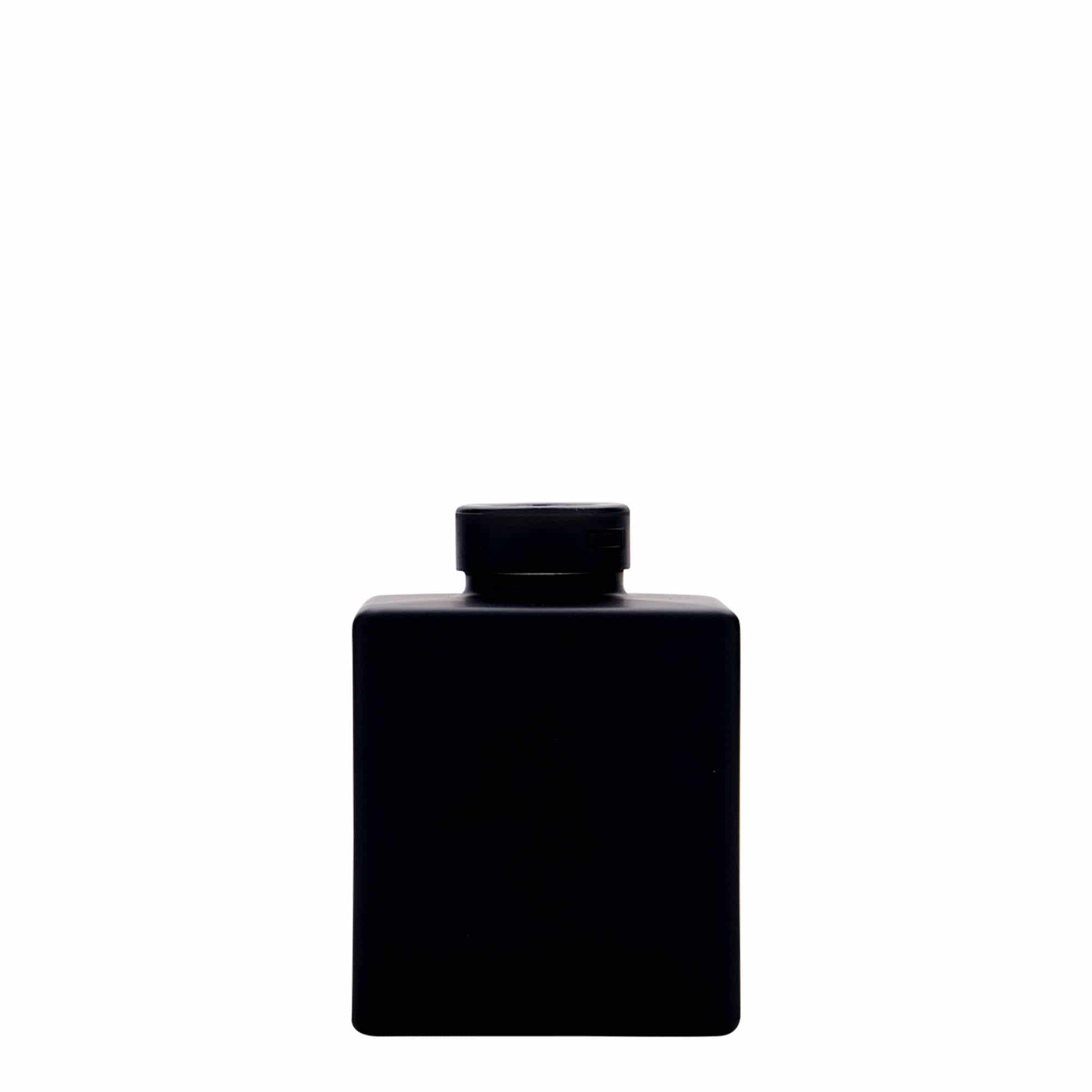 100 ml стъклена бутилка „Cube“, квадратна, черна, затваряне: коркова тапа 100 ml стъклена бутилка „Cube“, квадратна, черна, затваряне: коркова тапа