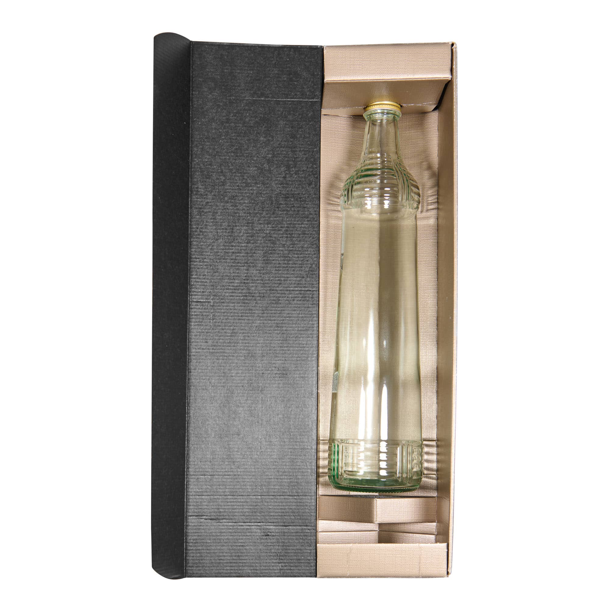 Кутия за подарък „Металик“, правоъгълна, картон, шампанско