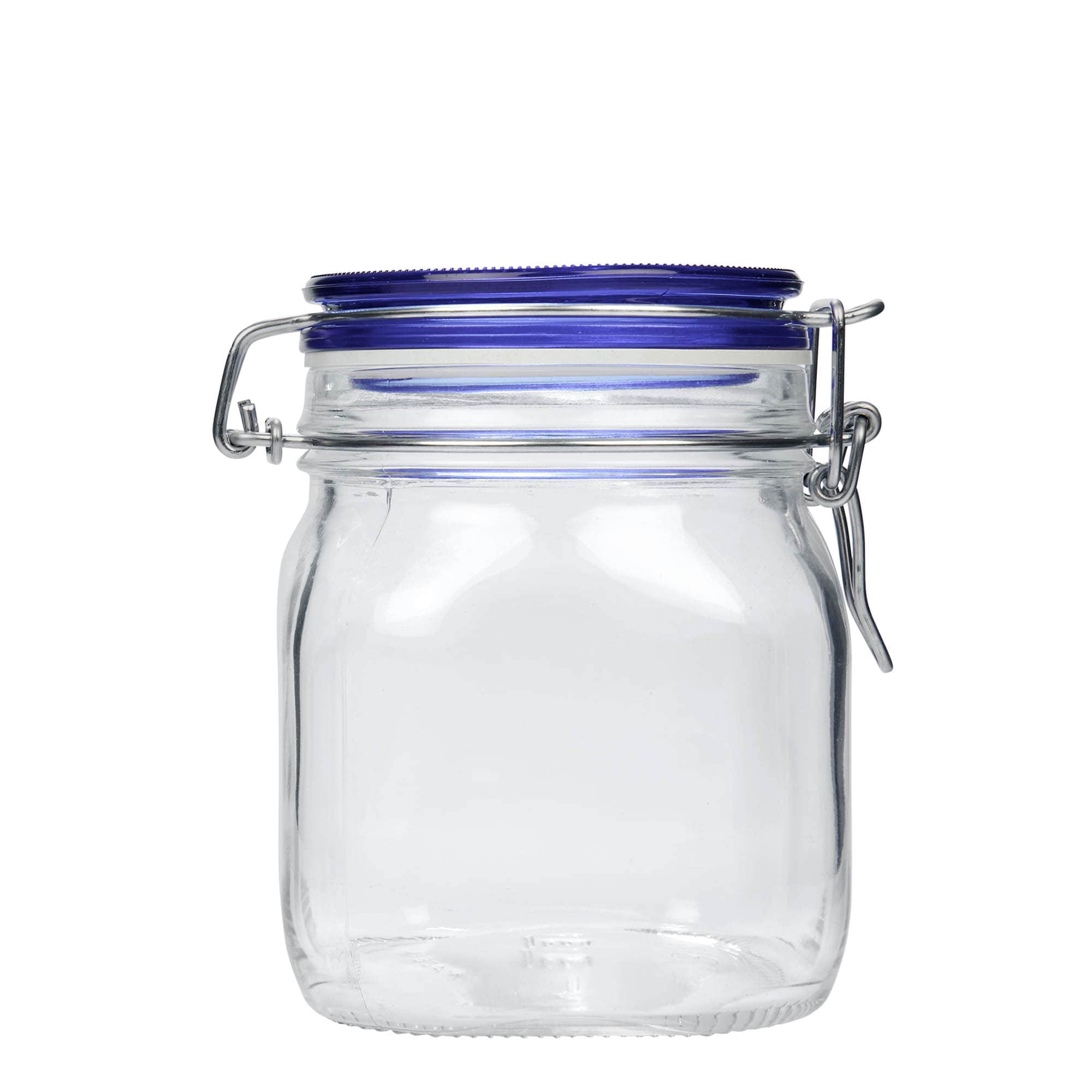 750 ml буркан с клипс „Fido“ син капак, квадратен, затваряне: капак с клипс 750 ml буркан с клипс „Fido“ син капак, квадратен, затваряне: капак с клипс