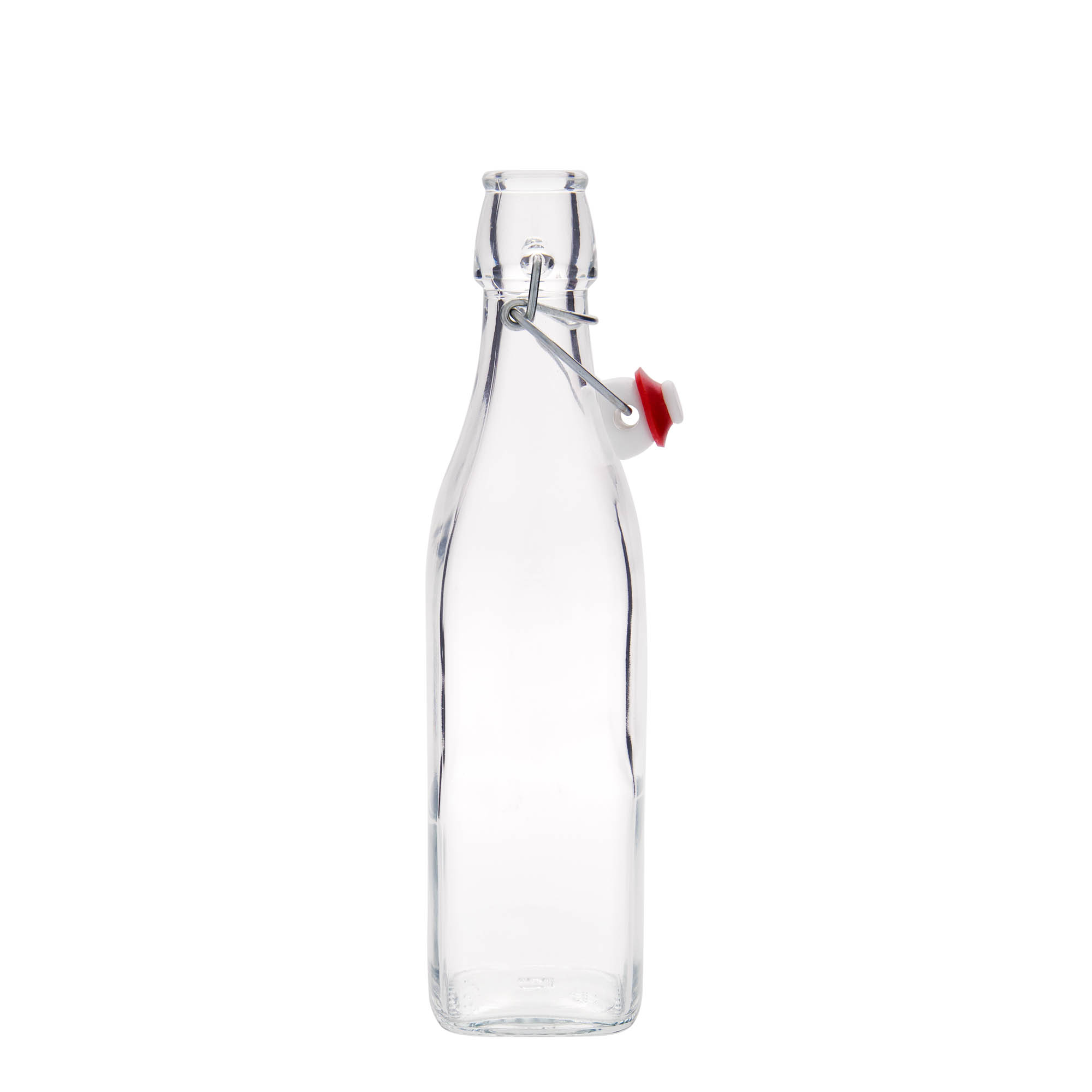500 ml стъклена бутилка „Swing“, квадратна, затваряне: тапа с клипс