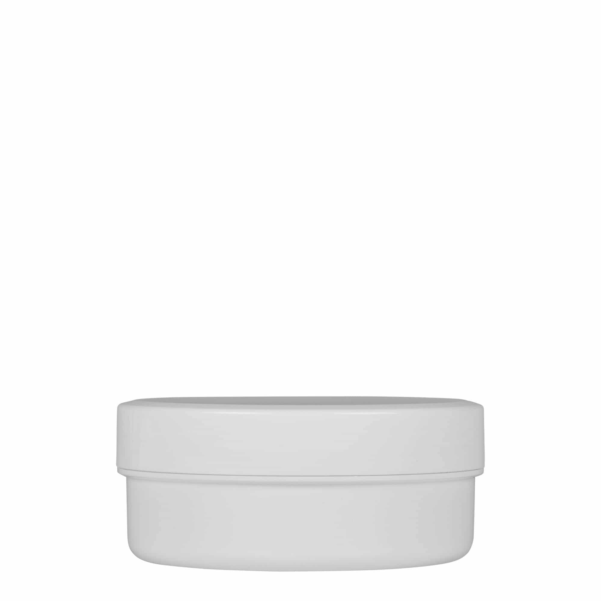 125 ml пластмасова кутия „White Line“, PP, бяла, затваряне: винтова капачка