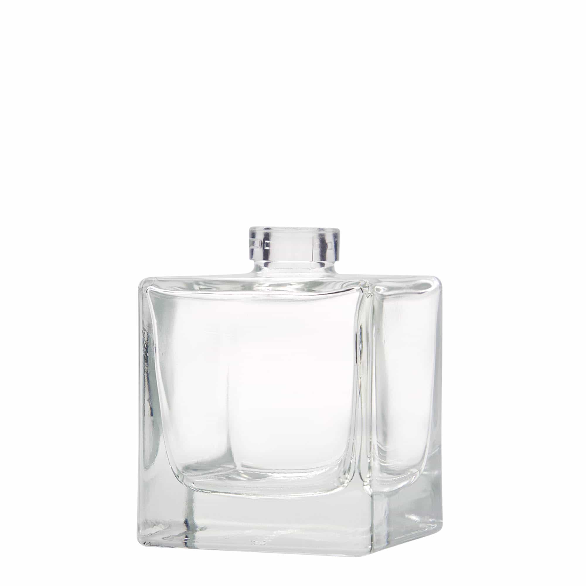 200 ml стъклена бутилка „Cube“, квадратна, затваряне: коркова тапа