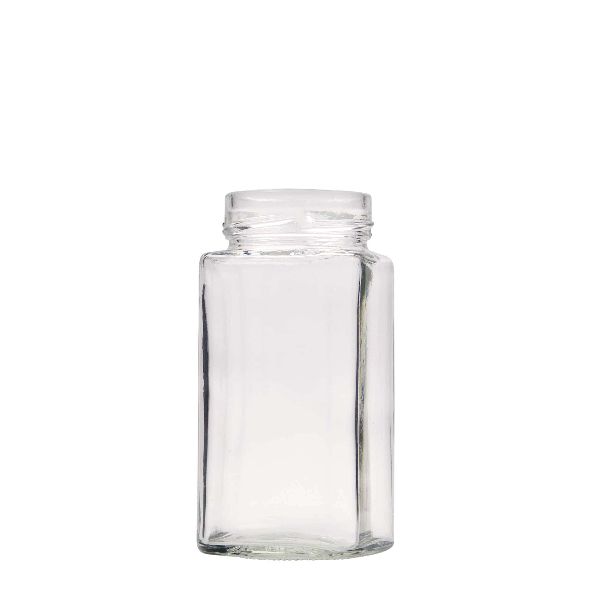 314 мл правоъгълна стъклена бутилка 'Funny', отвор: Дълбок винт (DTO 58)