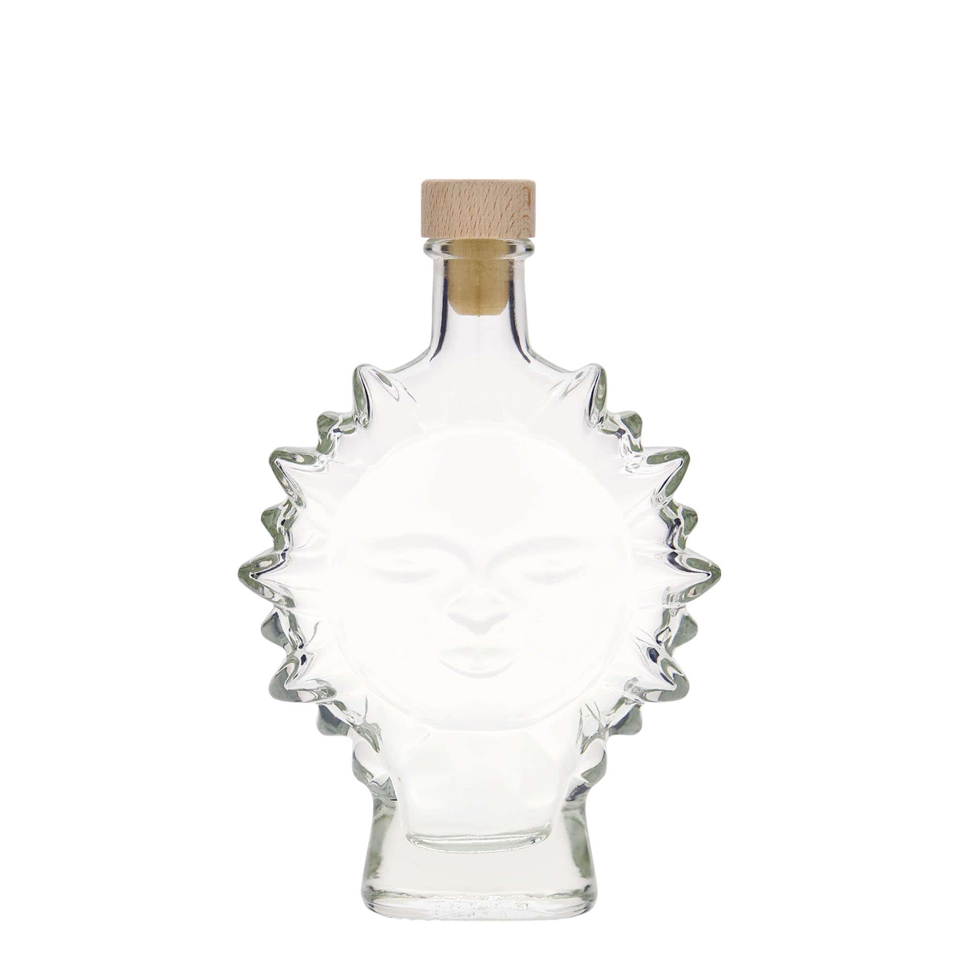 200 ml стъклена бутилка „Слънце“, затваряне: коркова тапа