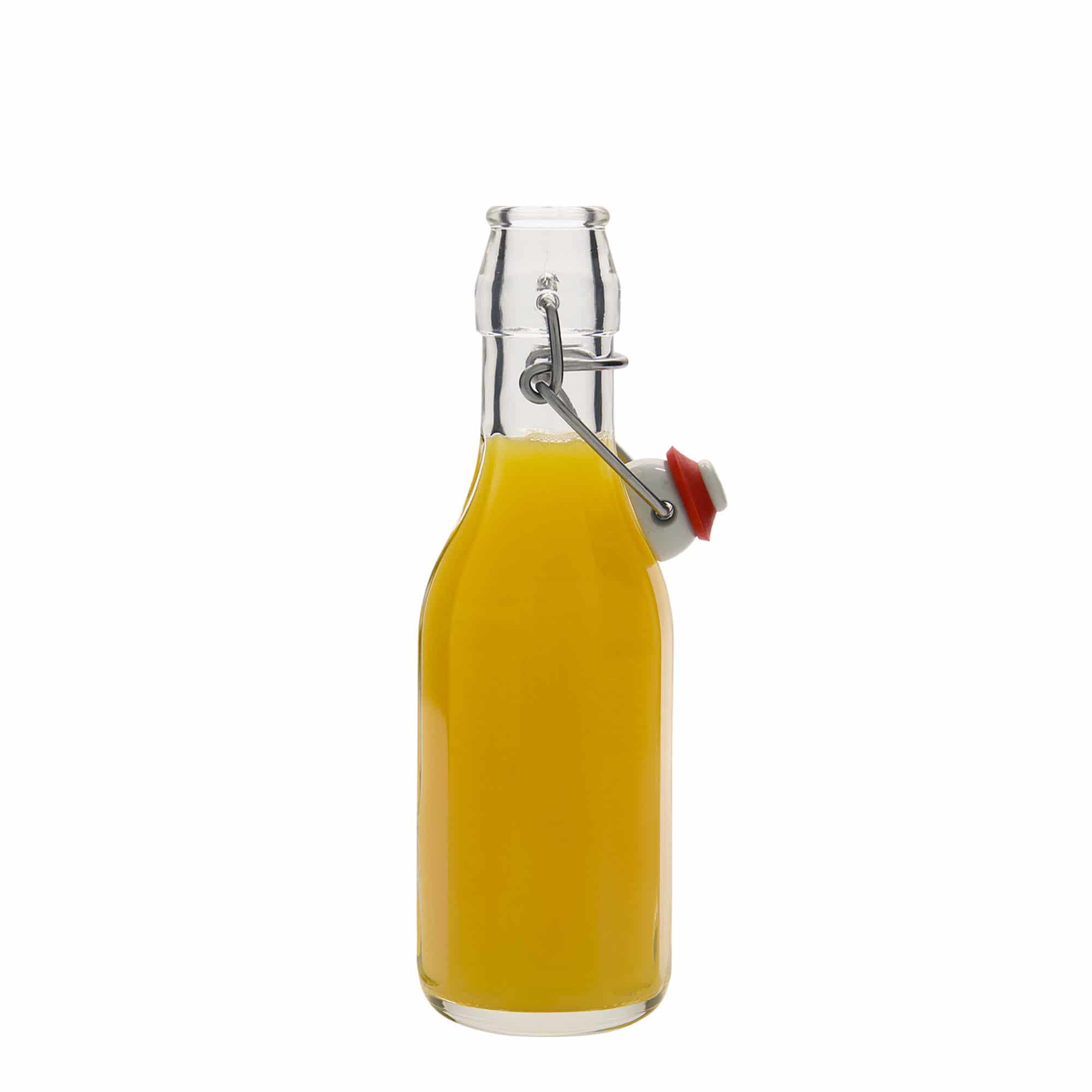 250 ml стъклена бутилка „Bravo“, десетоъгълна, затваряне: тапа с клипс
