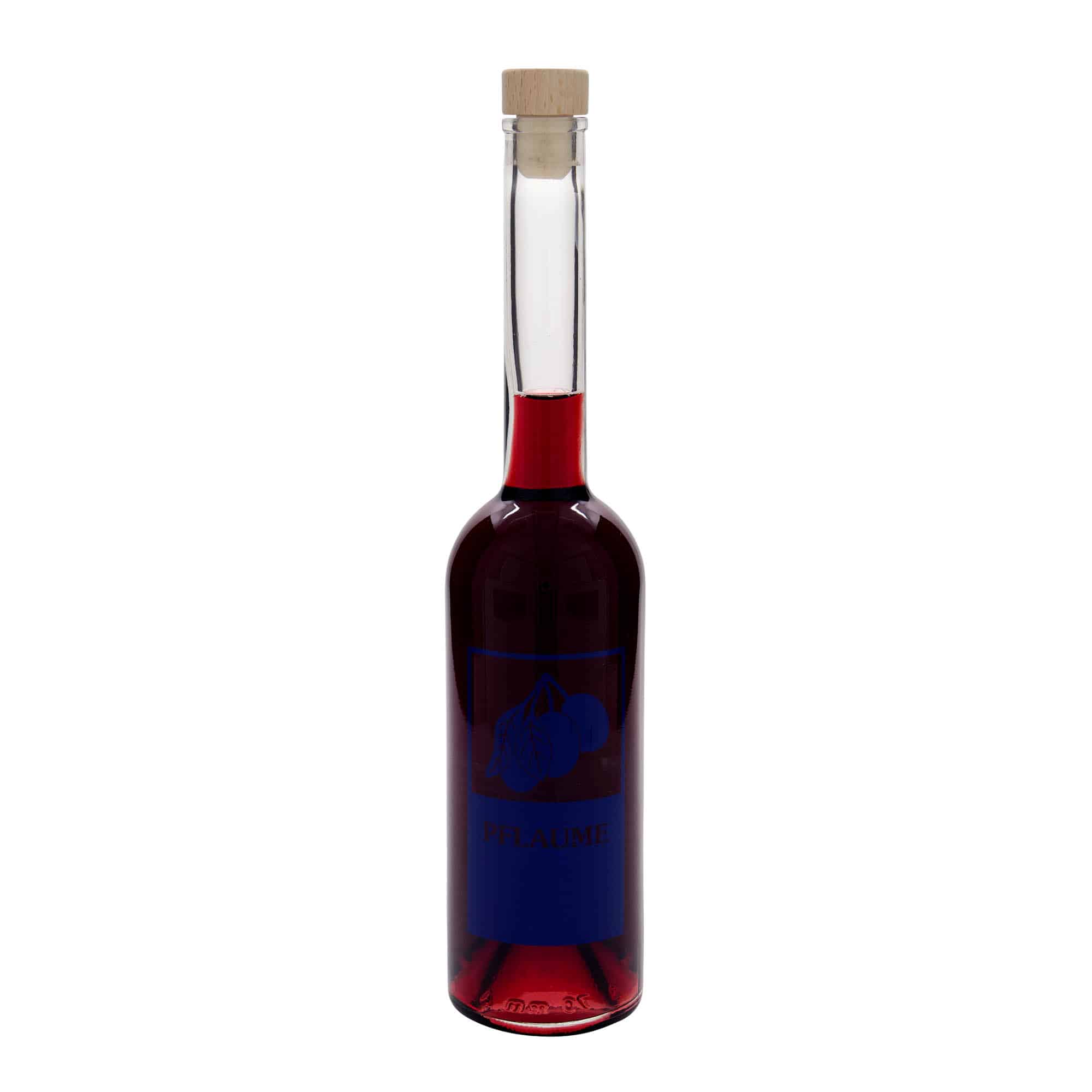500 ml стъклена бутилка „Опера“, мотив: слива, затваряне: коркова тапа