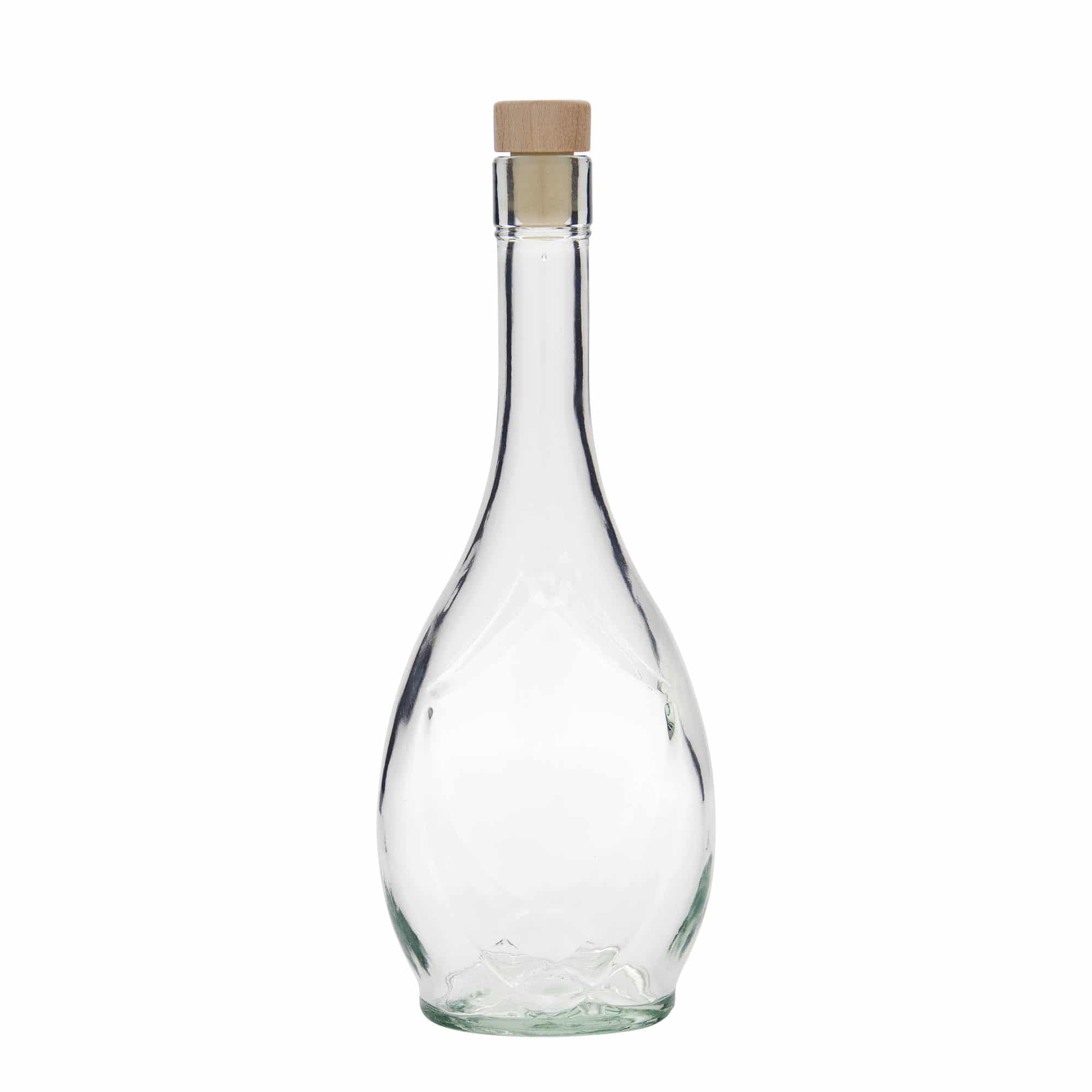 500 ml стъклена бутилка „Saragossa“, овална, затваряне: коркова тапа