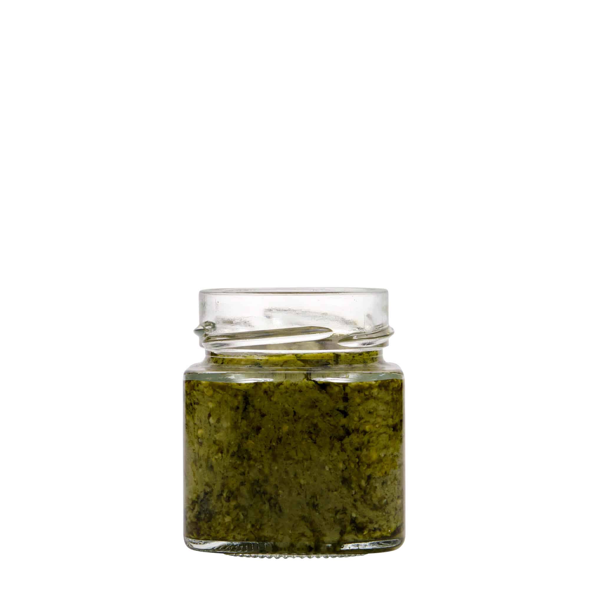 156 ml четириъгълен буркан „Funny“, затваряне: дълбок винтов капак Deep-Twist-Off (DTO 58)