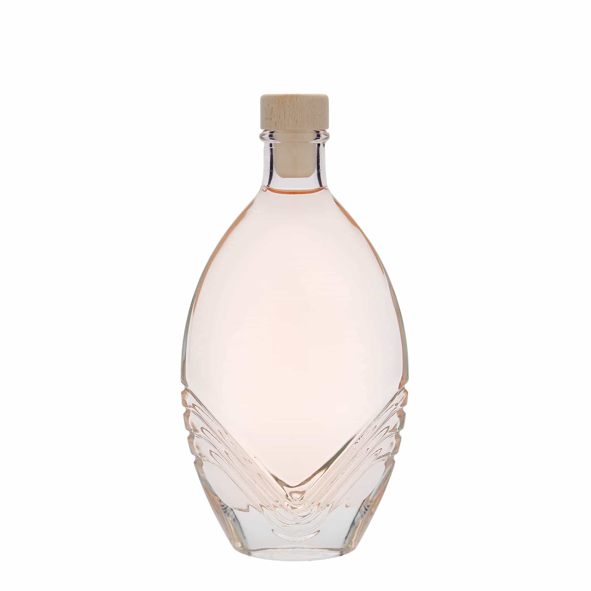 200 ml стъклена бутилка „Florence“, овална, затваряне: коркова тапа