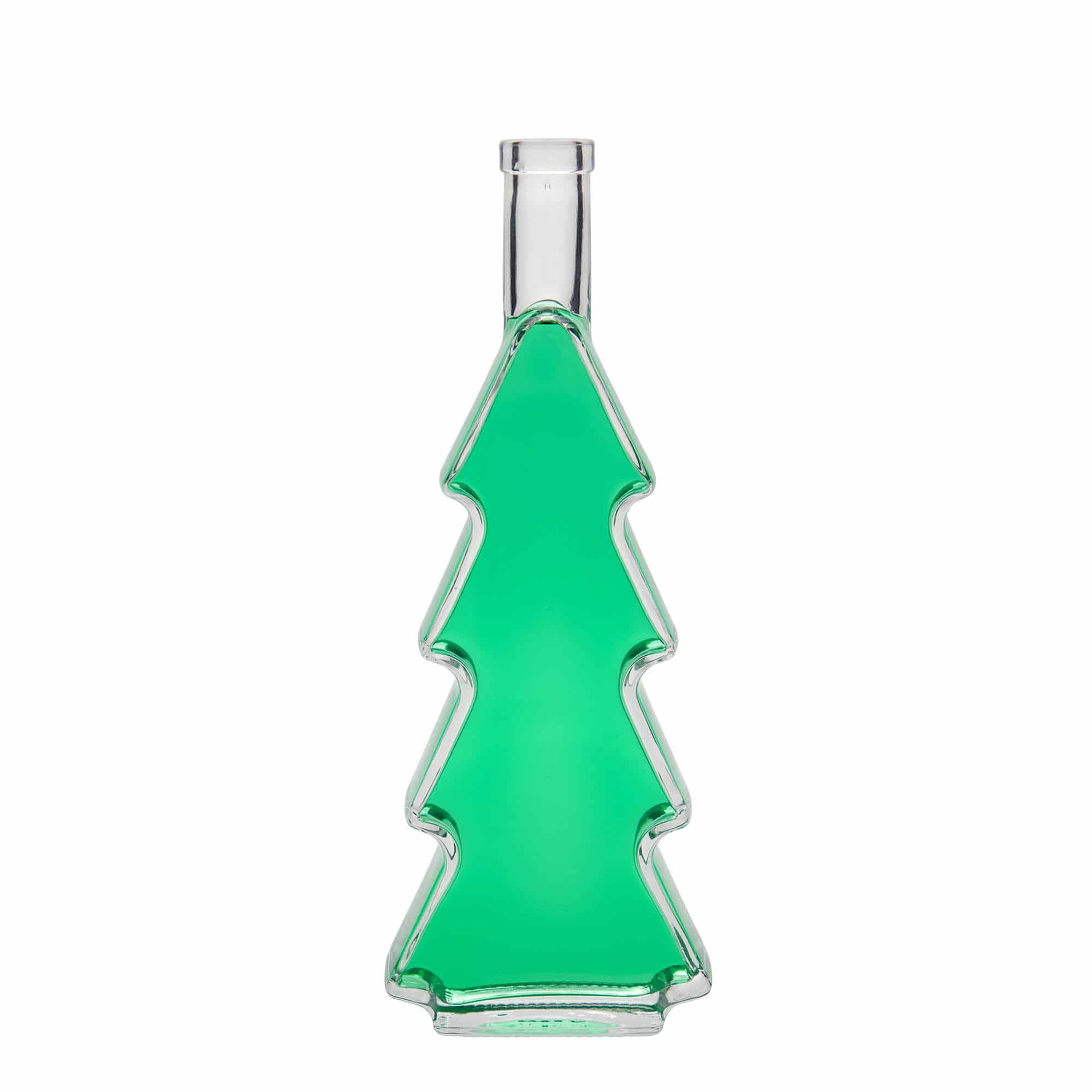 500 ml стъклена бутилка „Коледна елха“, затваряне: коркова тапа