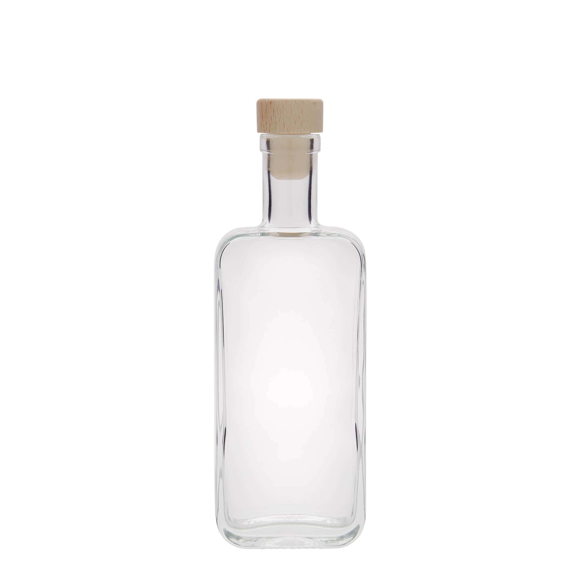 200 ml стъклена бутилка „Nice“, правоъгълна, затваряне: коркова тапа