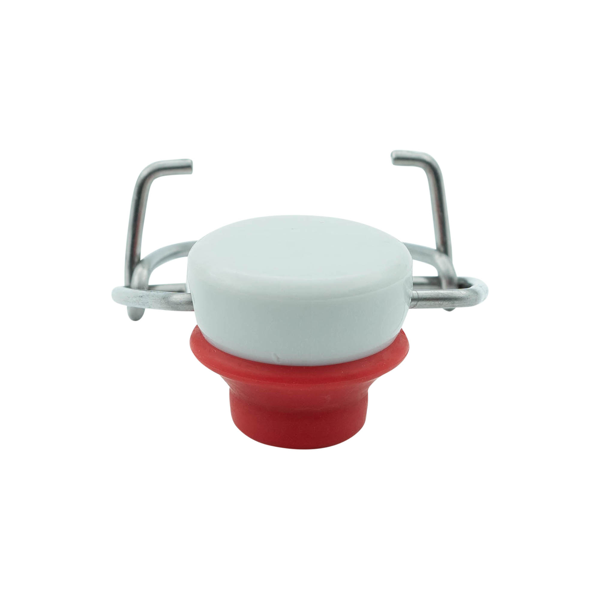 Закопчалка за ютия, специален размер, пластмаса, червено-бяла Закопчалка за ютия, специален размер, пластмаса, червено-бяла