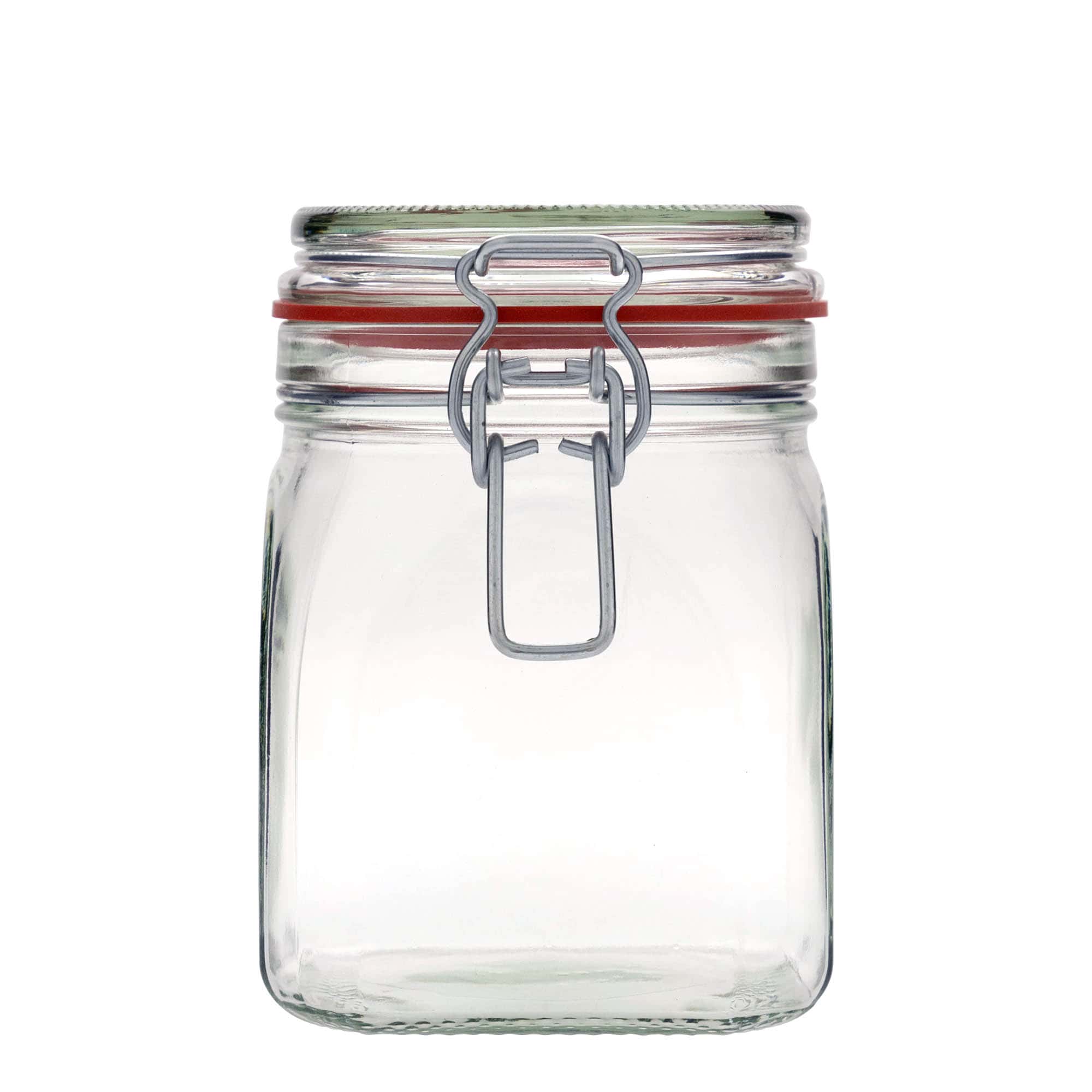 900 ml буркан с клипс, квадратен, затваряне: капак с клипс 900 ml буркан с клипс, квадратен, затваряне: капак с клипс
