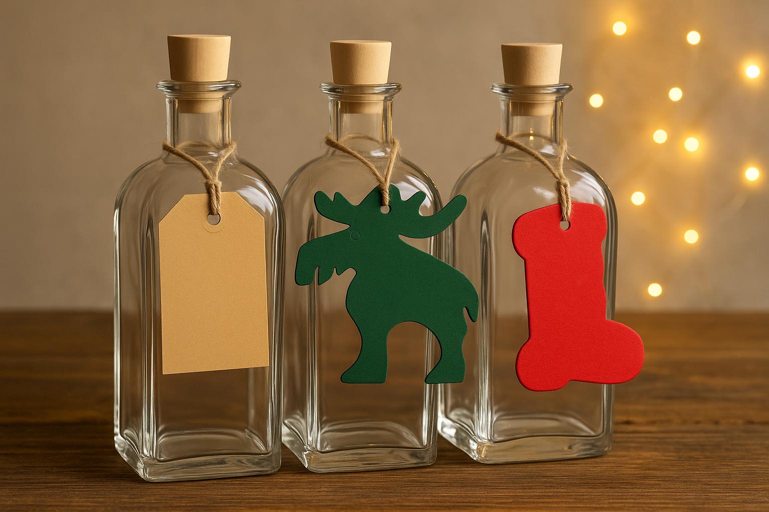 Правоъгълна етикетна табелка, кафява