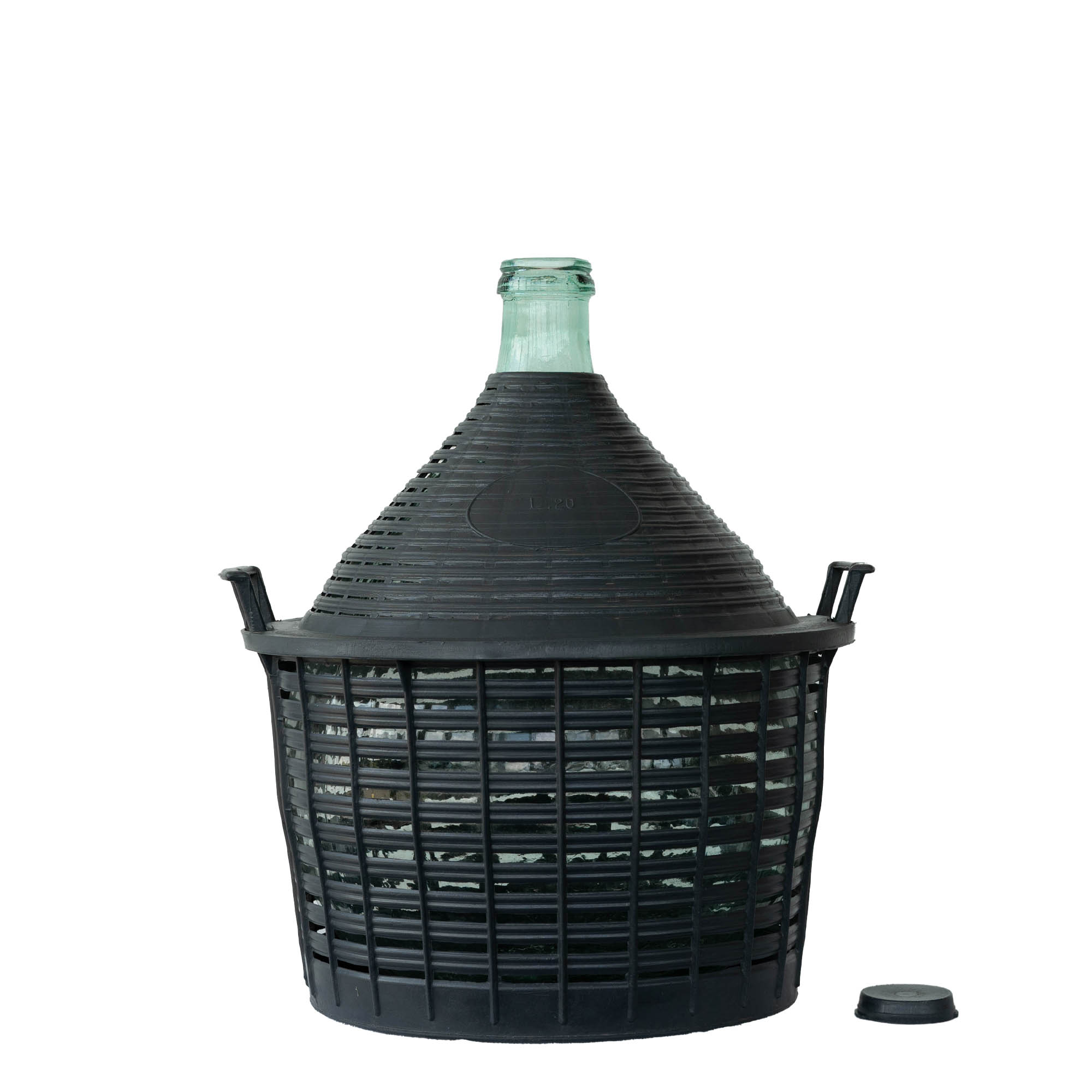 20 л бутилка с балон, тесно гърло, стъкло, отвор: капак с навиване