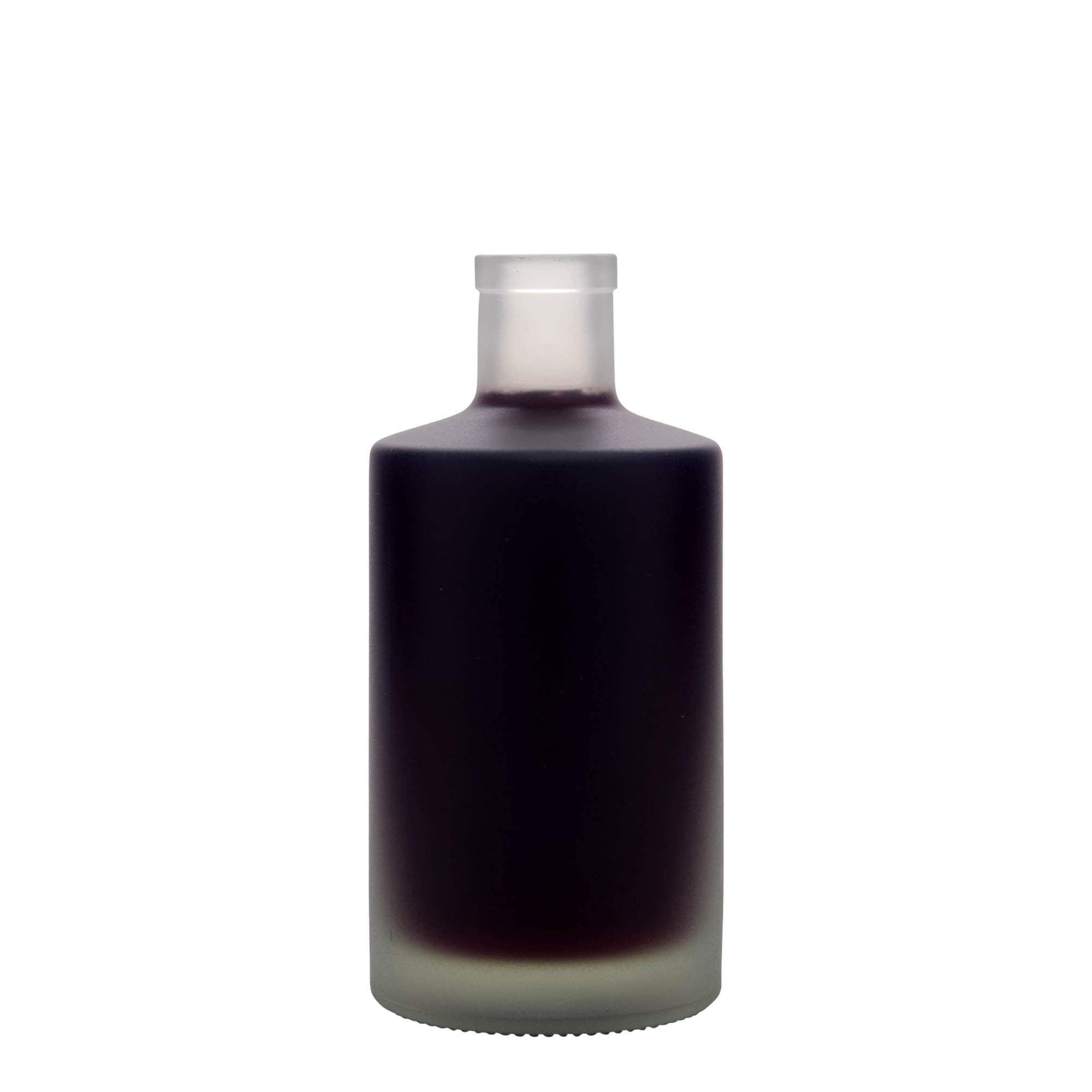 500 ml стъклена бутилка „Caroline“, със заскрежен ефект, затваряне: коркова тапа