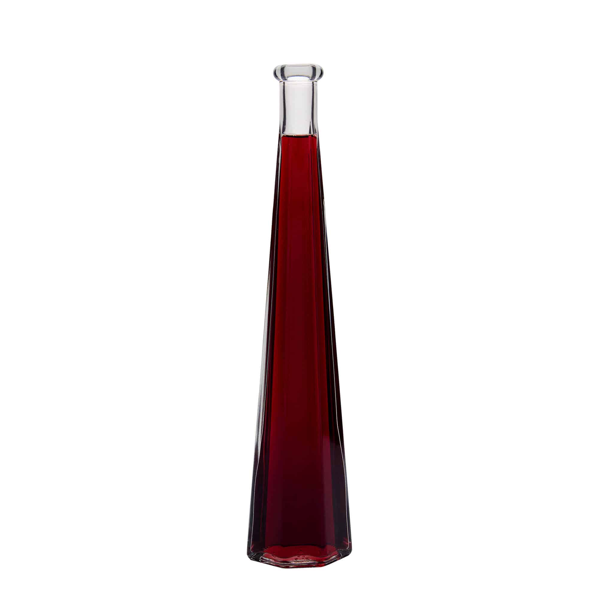 200 ml стъклена бутилка „Dama Sexta“, шестоъгълна, затваряне: коркова тапа