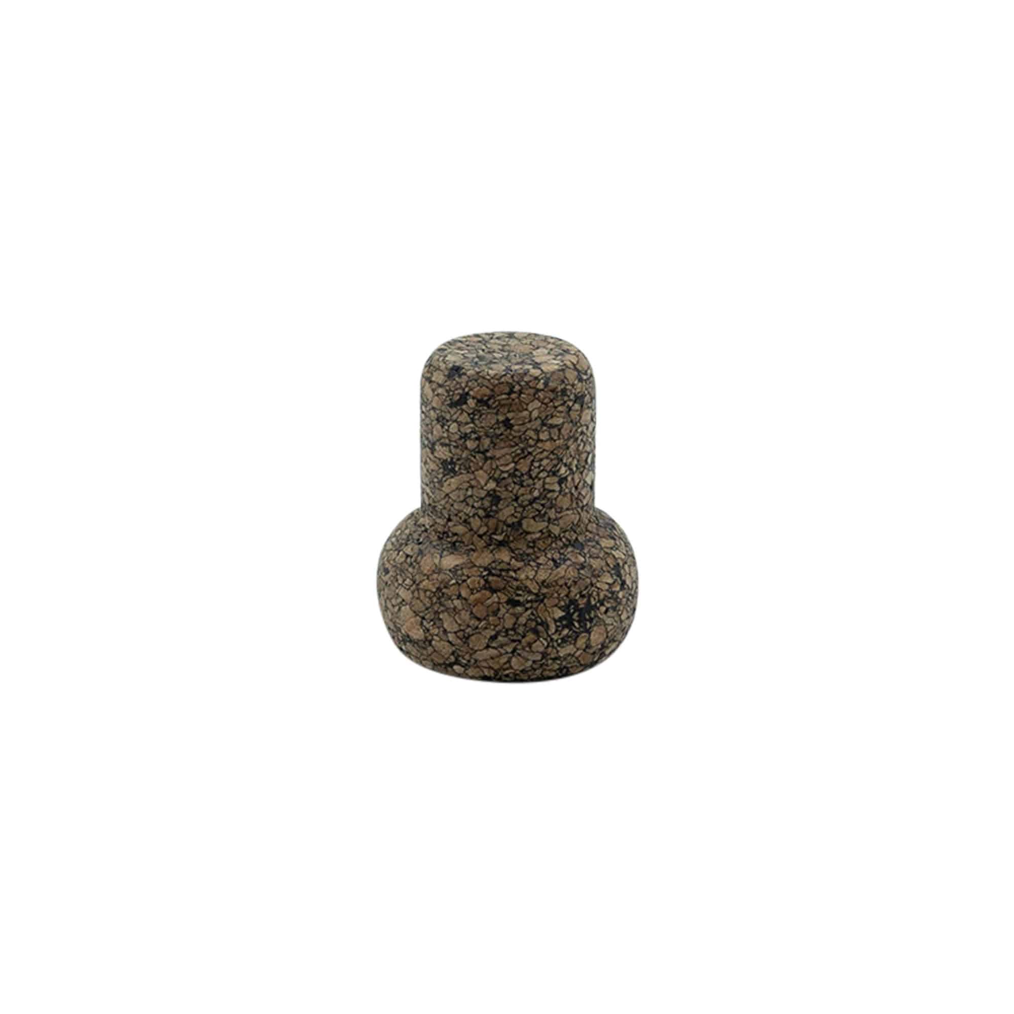 Тапа Т-образна 'Barrel' 19,5 mm, Corkcoal, за затваряне: коркова тапа