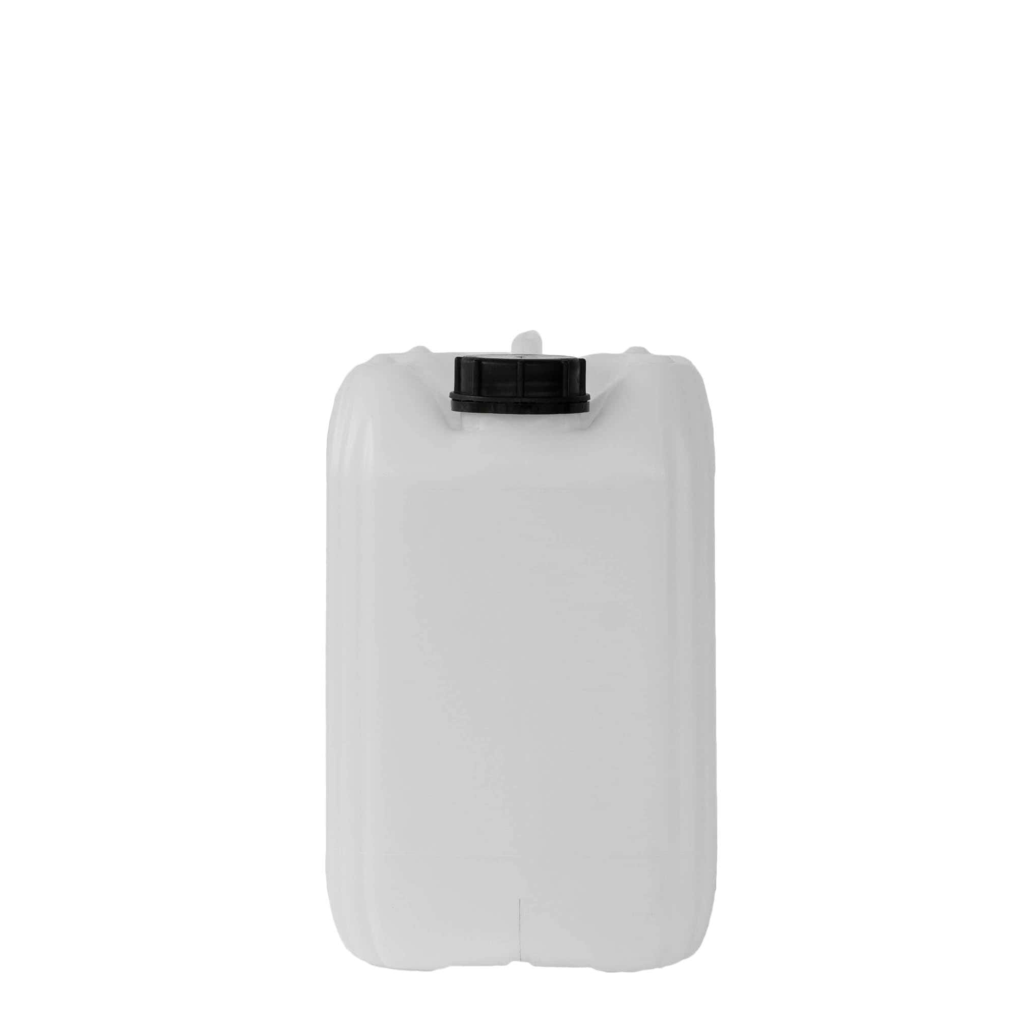 10 l бидон, правоъгълен, HDPE пластмаса, естествен цвят, затваряне: ND 55