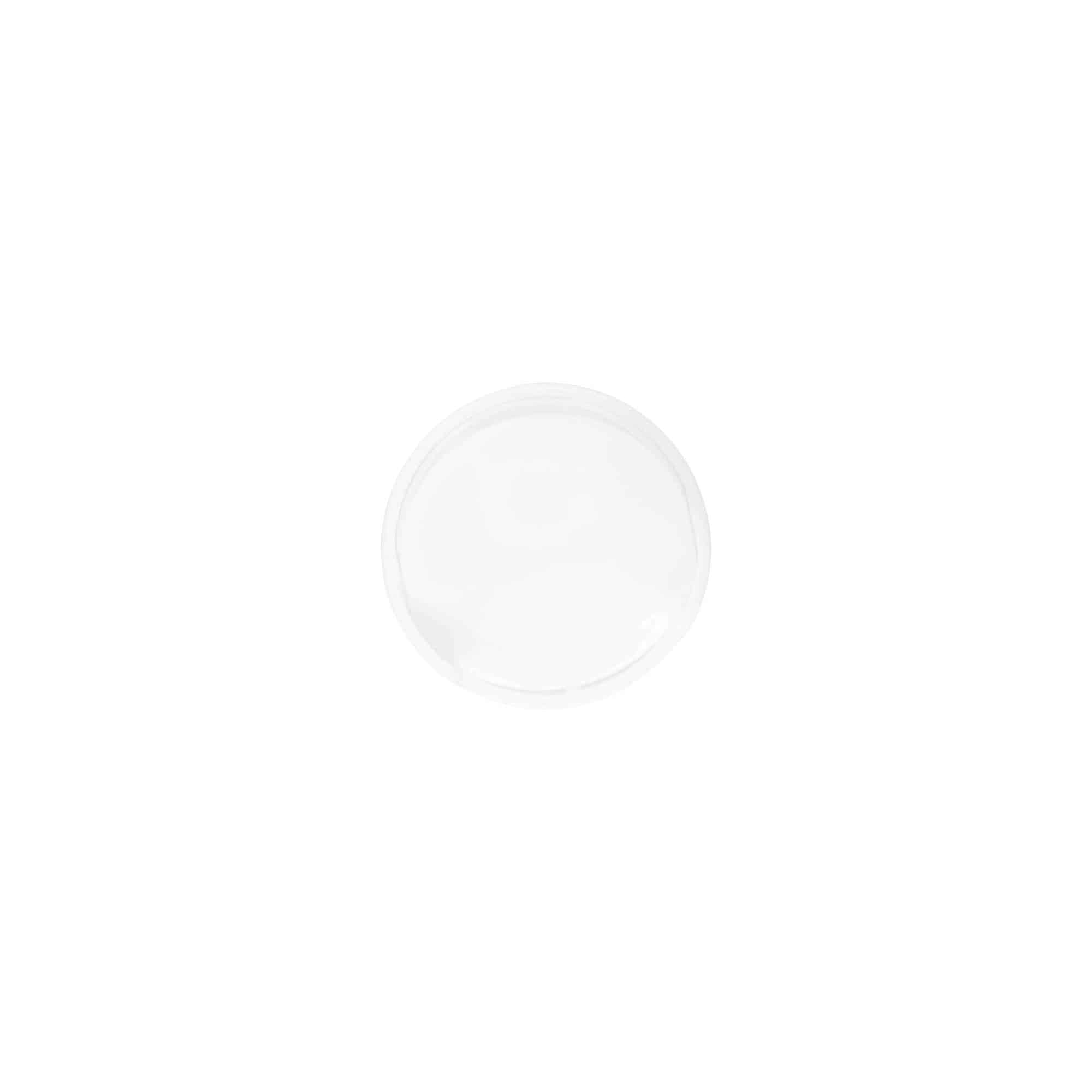 Винтова капачка Disc Top, PP пластмаса, бяла, за затваряне: винтова капачка 24/410
