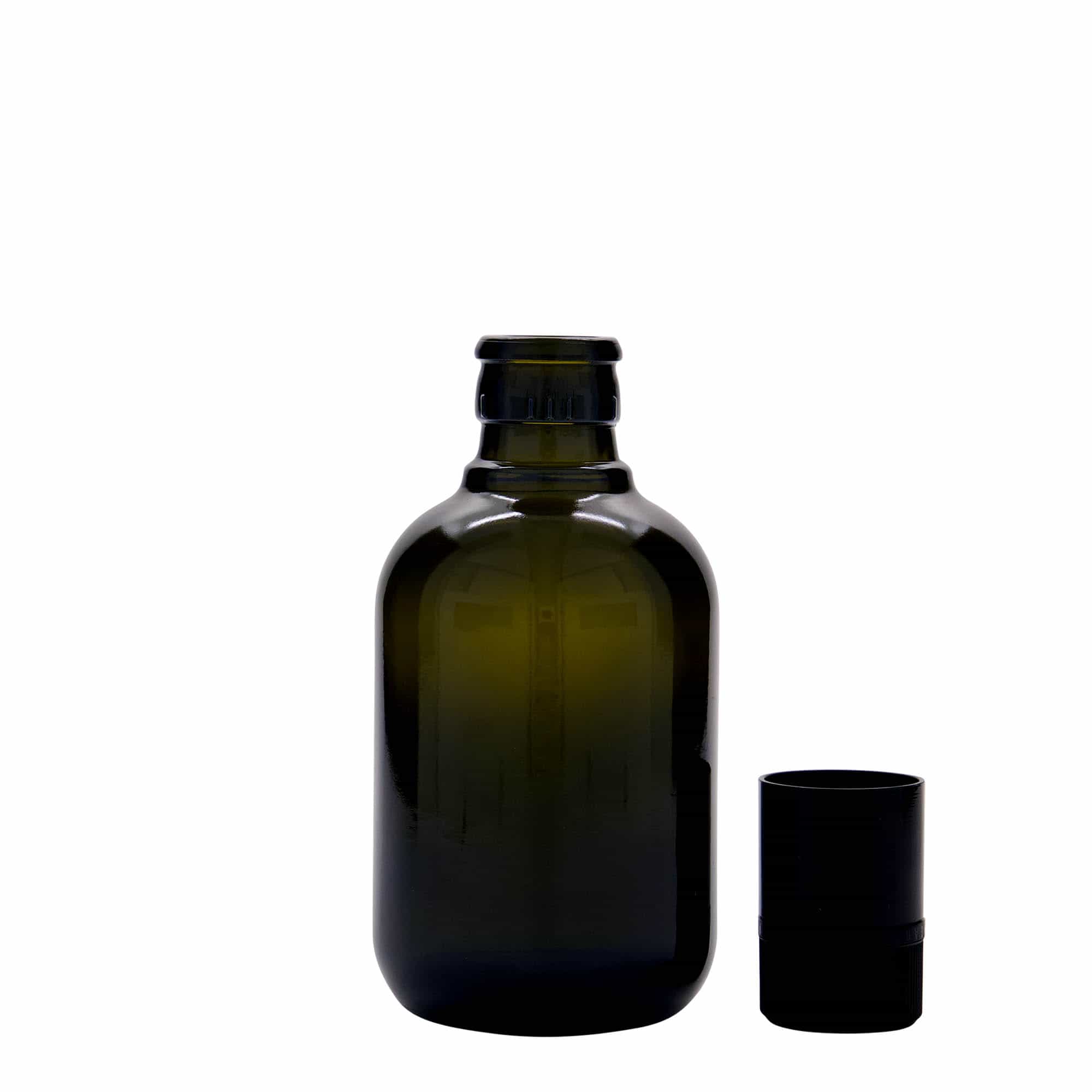 250 ml бутилка за оцет/олио „Biolio“, стъклена, антично зелено, затваряне: без възможност за повторно пълнене