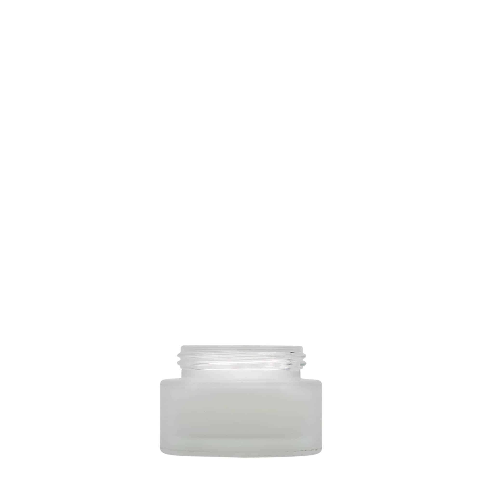 15 ml бурканче за козметични продукти „Platin Edition“, стъклено, със заскрежен ефект, затваряне: винтова капачка