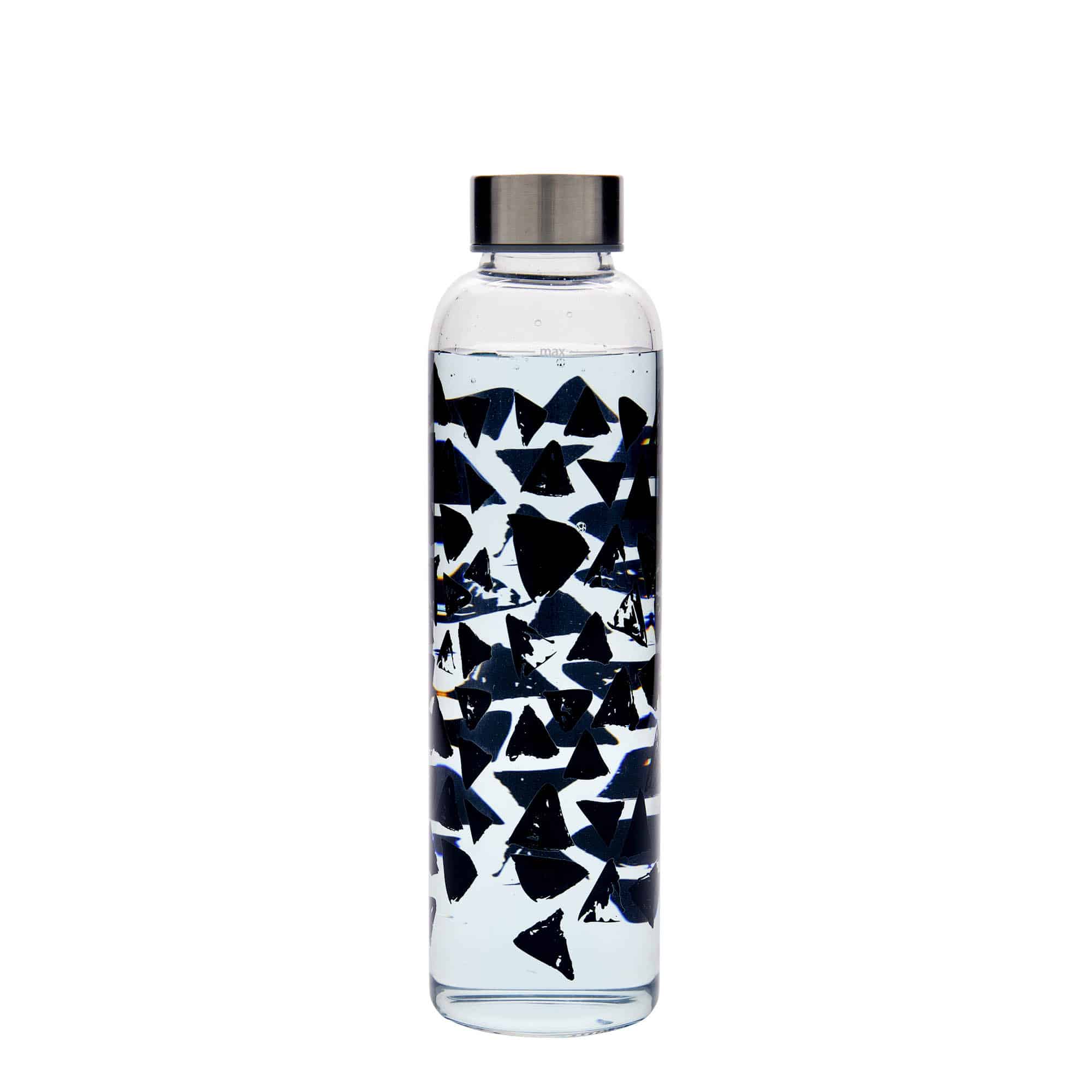 500 ml бутилка за вода и напитки „Perseus“, мотив: черни триъгълници, затваряне: винтова капачка