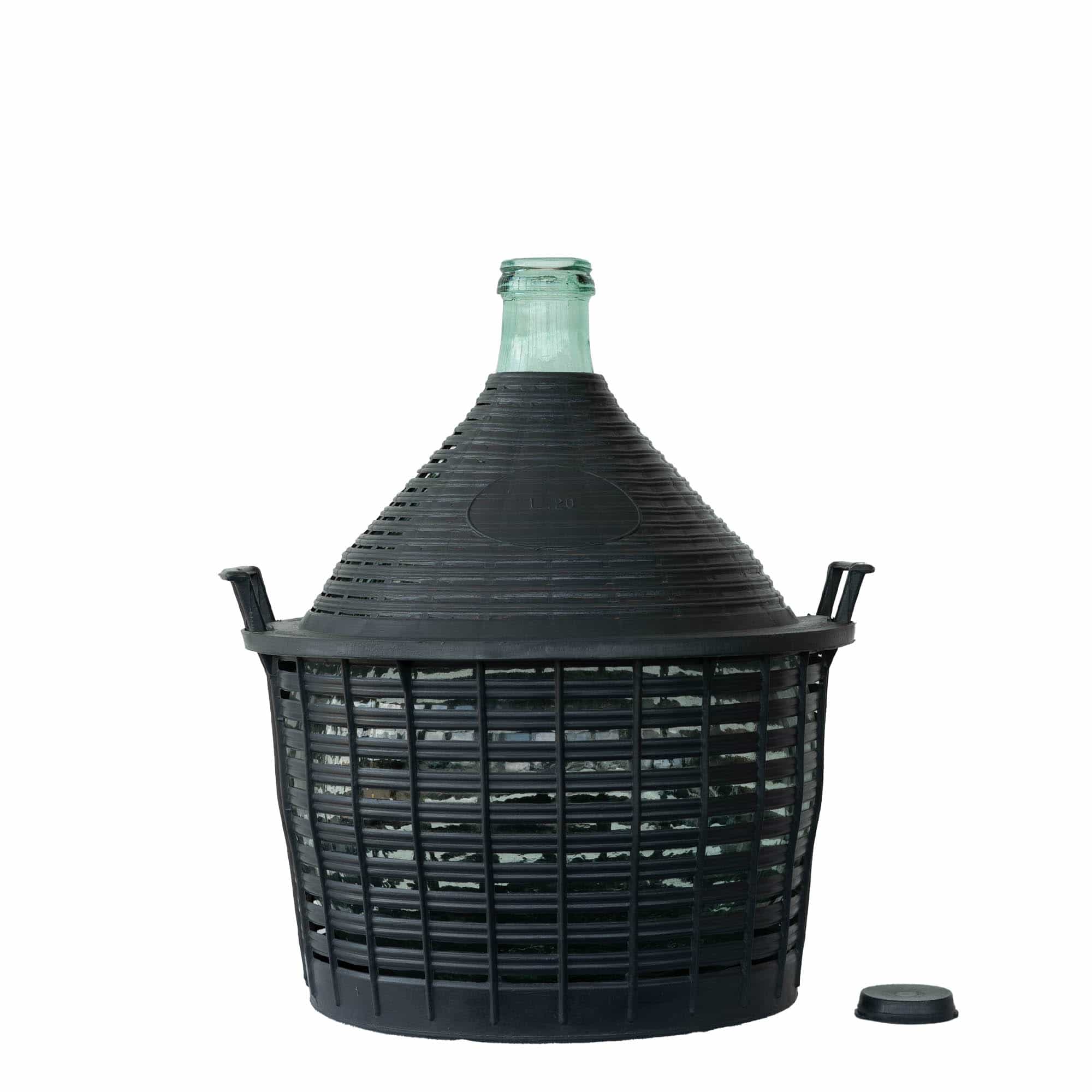 20 л бутилка с балон, тесно гърло, стъкло, отвор: капак с навиване