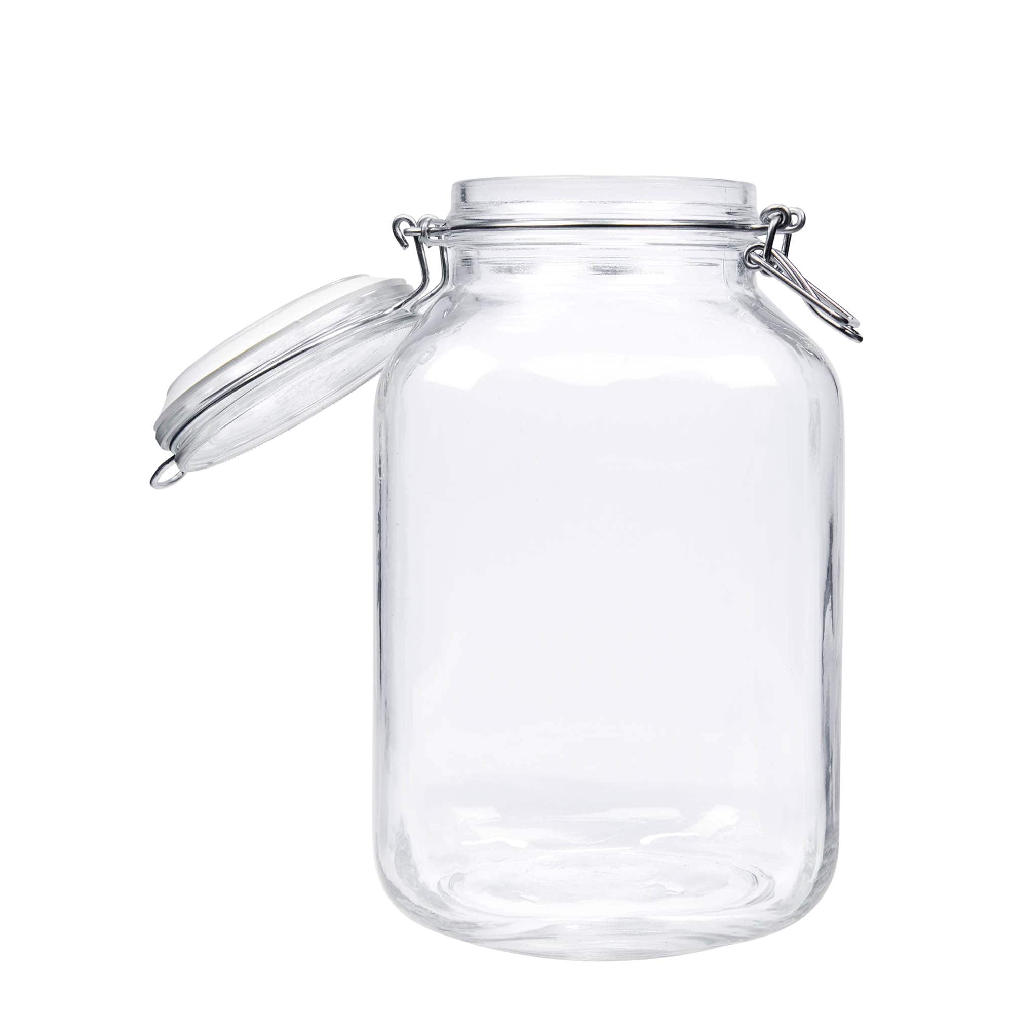 3000 ml буркан с клипс „Fido“, квадратен, затваряне: капак с клипс